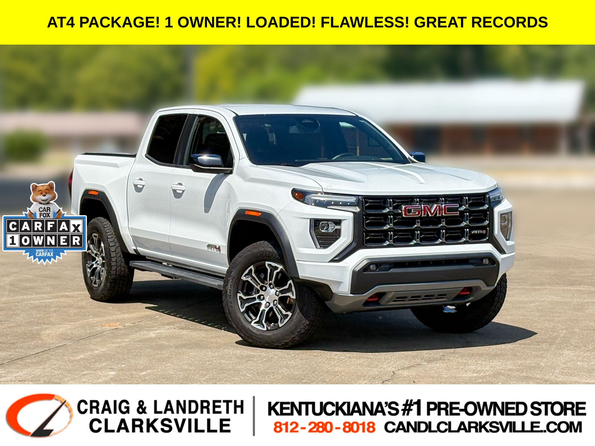 Summit White 2024 GMC Canyon Pickup Truck Four-Wheel Drive 8-Speed Automatic
