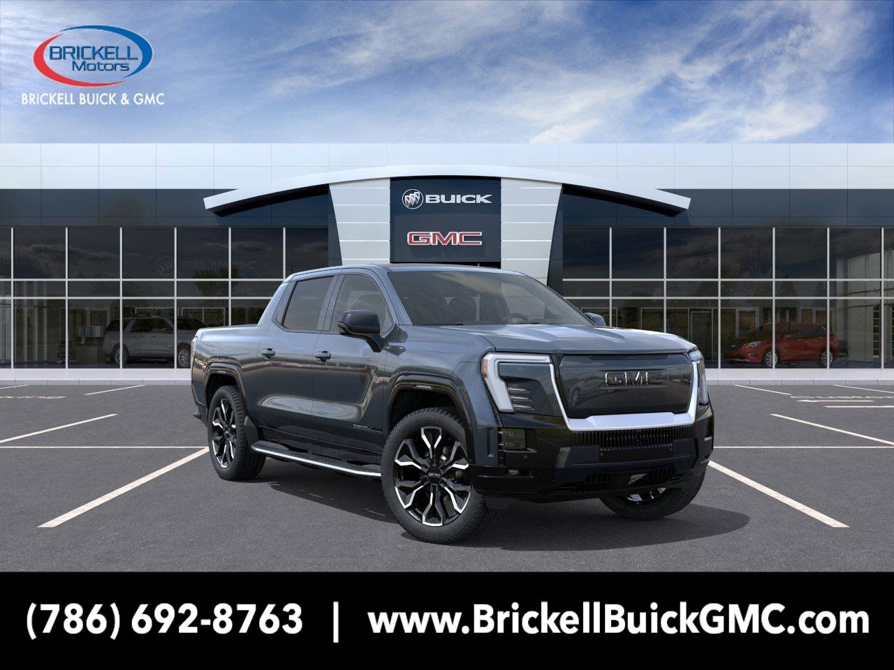 Deep Ocean Metallic 2025 GMC Sierra EV Pickup Truck All-Wheel Drive 1-Speed Automatic