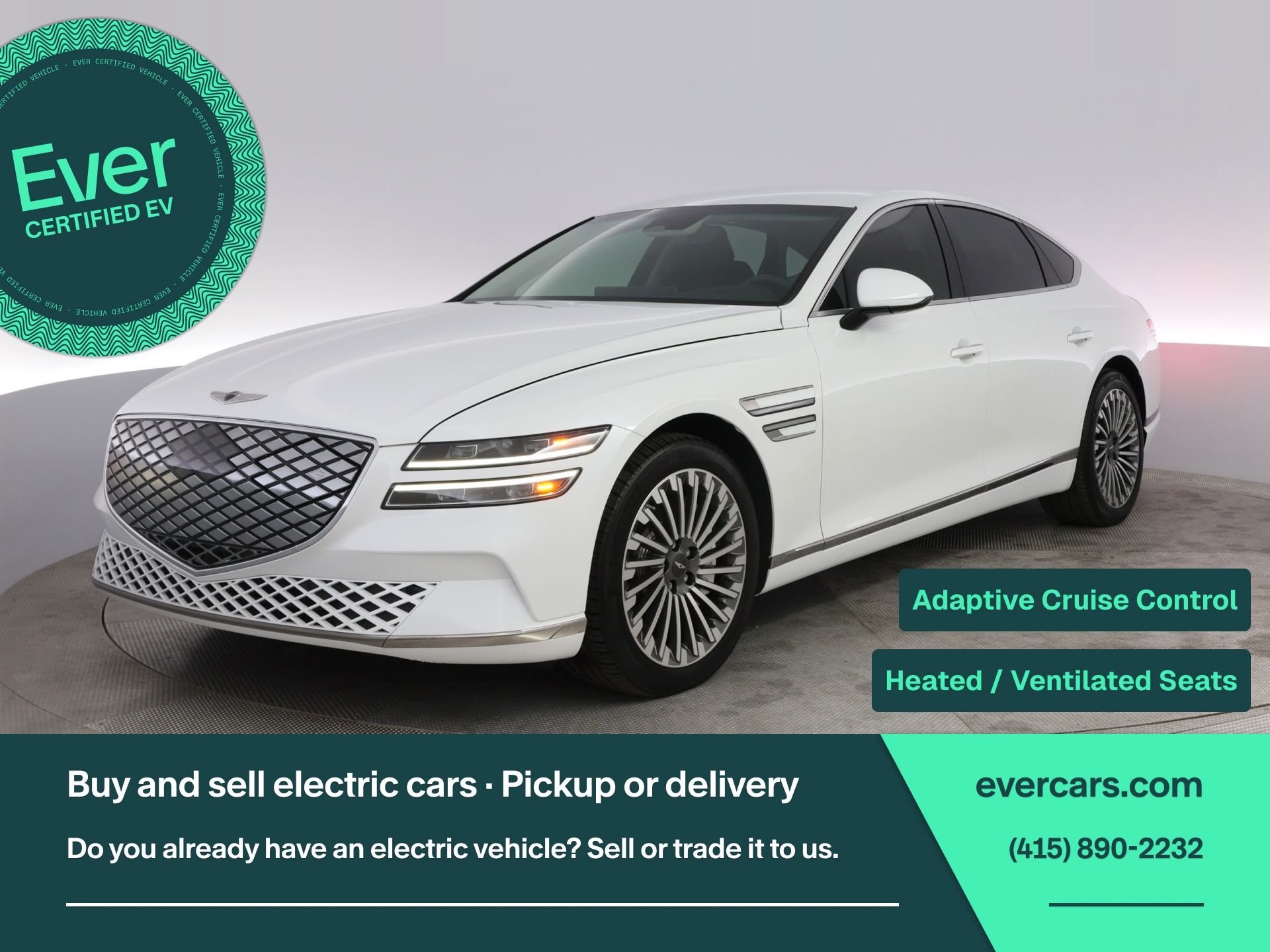 Uyuni White 2024 Genesis G80 Electrified Advanced AWD Sedan All-Wheel Drive 1-Speed Automatic