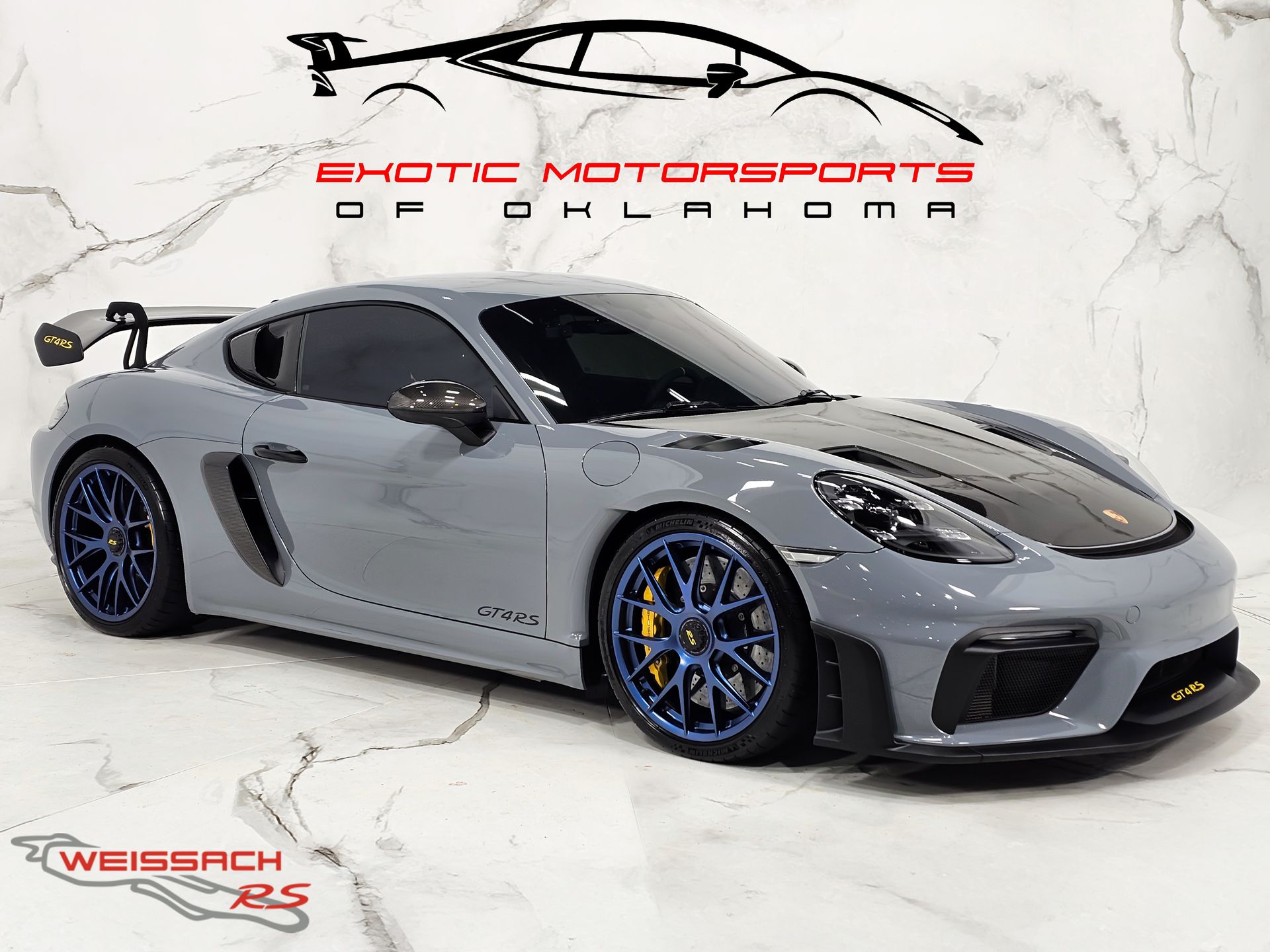 Gray 2023 Porsche 718 Cayman GT4 RS RWD Coupe Rear-Wheel Drive 7-Speed Automatic