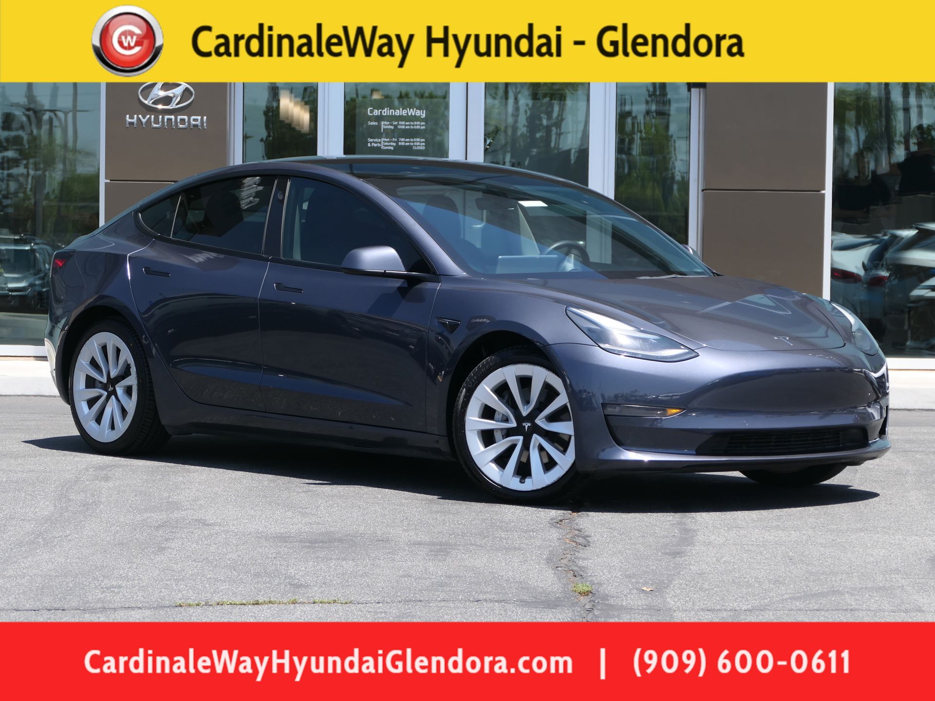 Gray 2022 Tesla Model 3 Sedan All-Wheel Drive 1-Speed Automatic