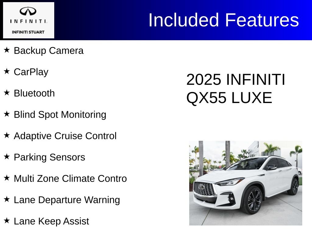 used 2025 INFINITI QX55 car, priced at $37,500