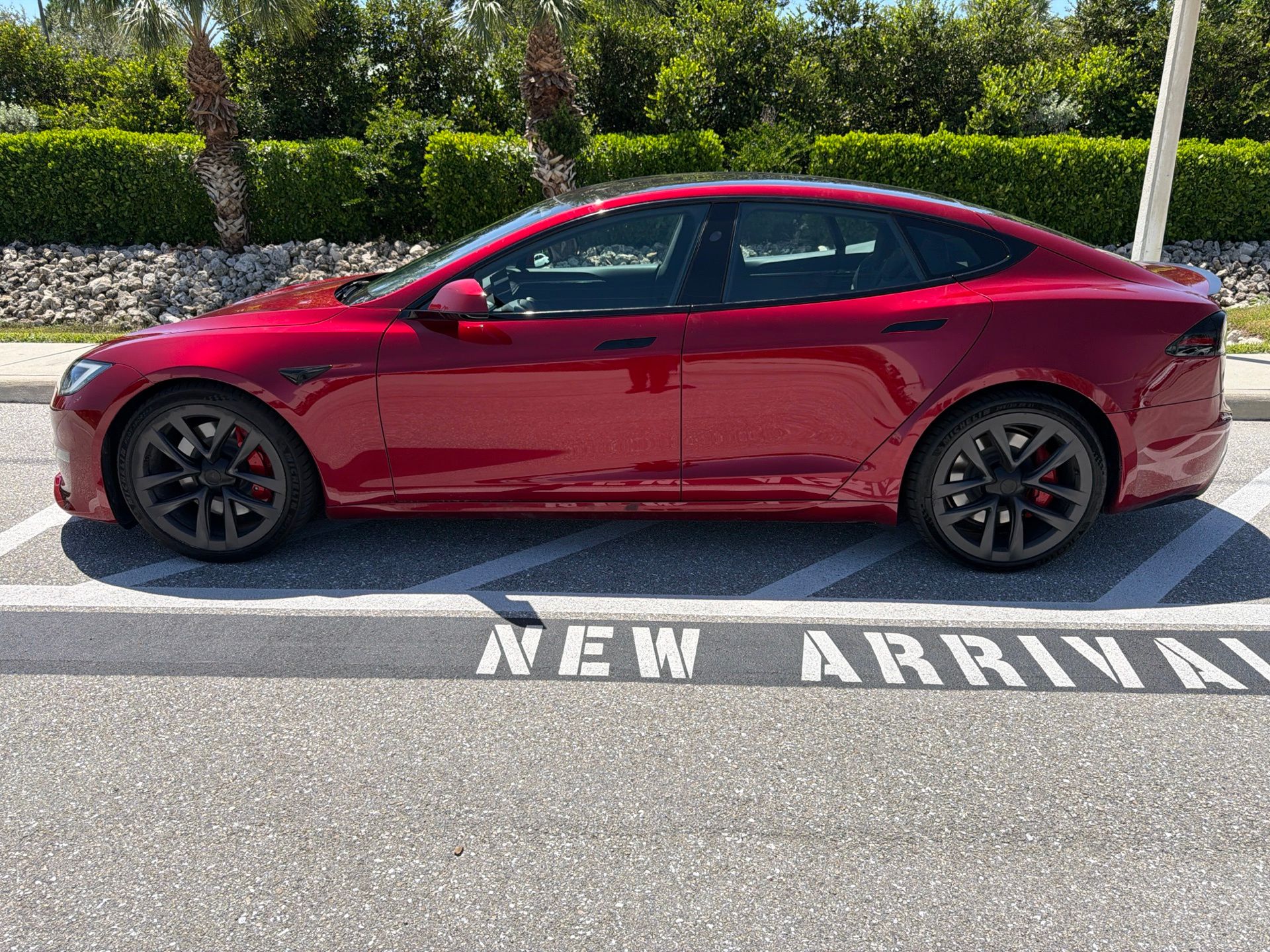 Used 2024 Ultra Red Tesla Plaid image 2