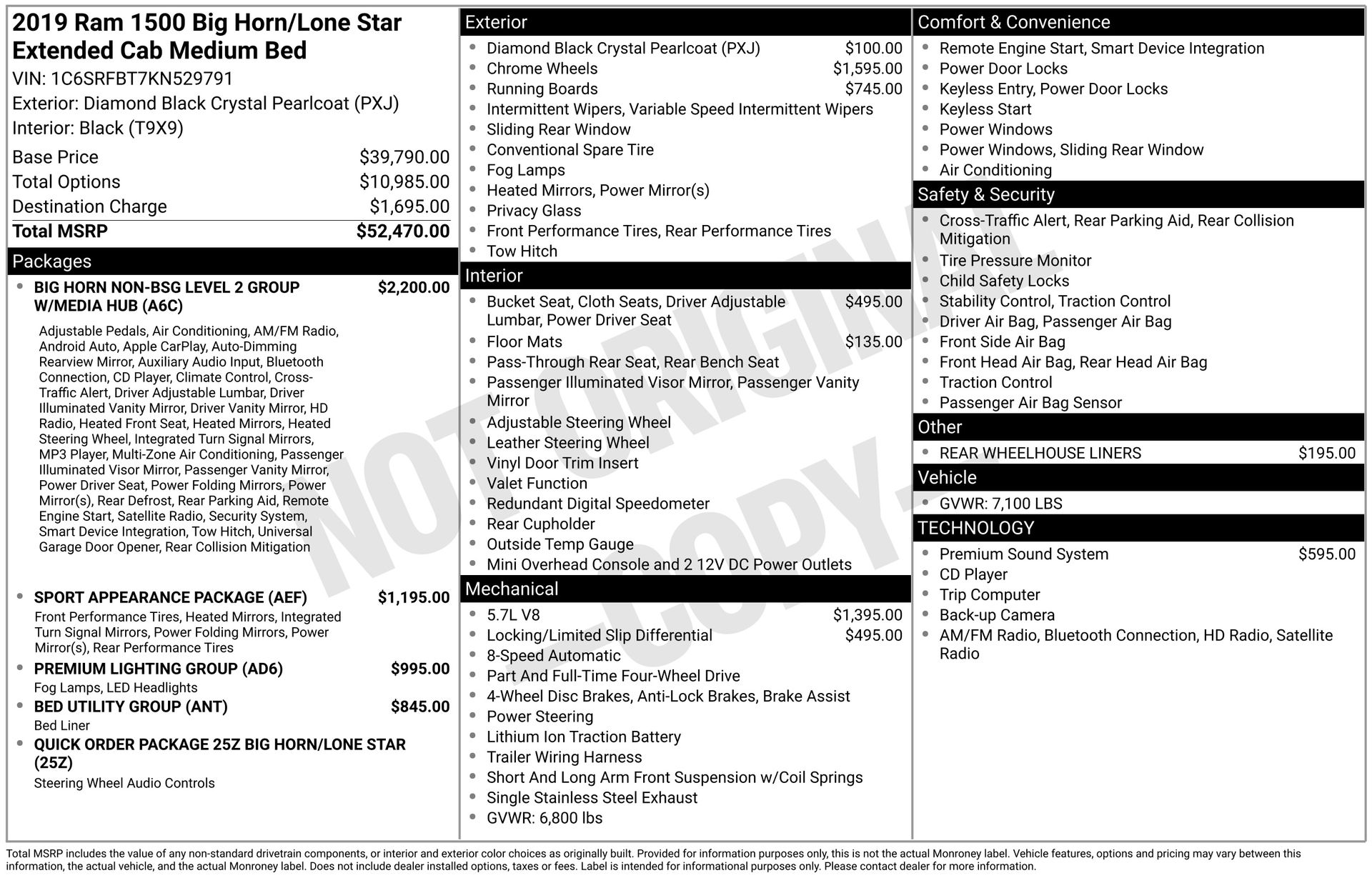 2019 RAM 1500 Big Horn/Lone Star