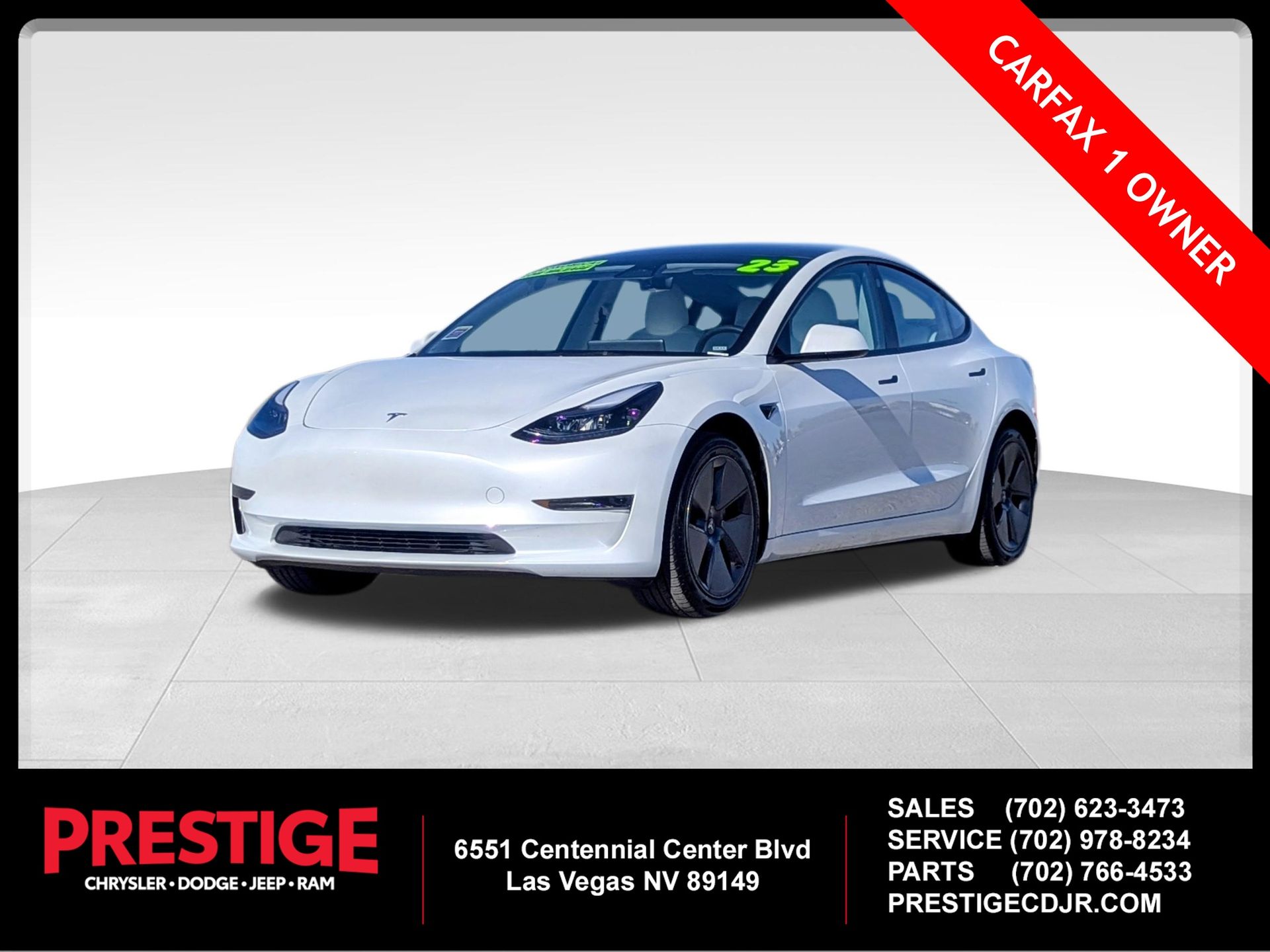 Pearl White Multi-Coat 2023 Tesla Model 3 RWD Sedan Rear-Wheel Drive 1-Speed Automatic