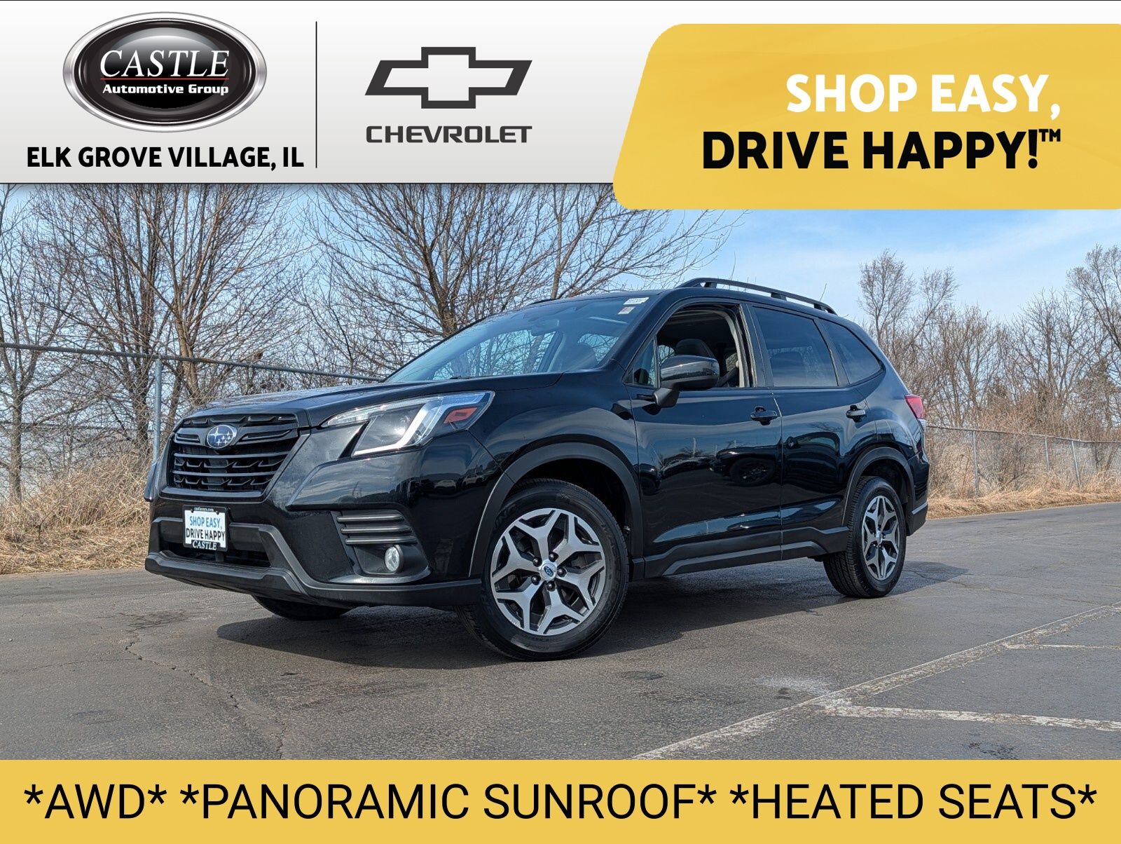 Crystal Black Silica 2022 Subaru Forester SUV / Crossover All-Wheel Drive Continuously Variable Transmission
