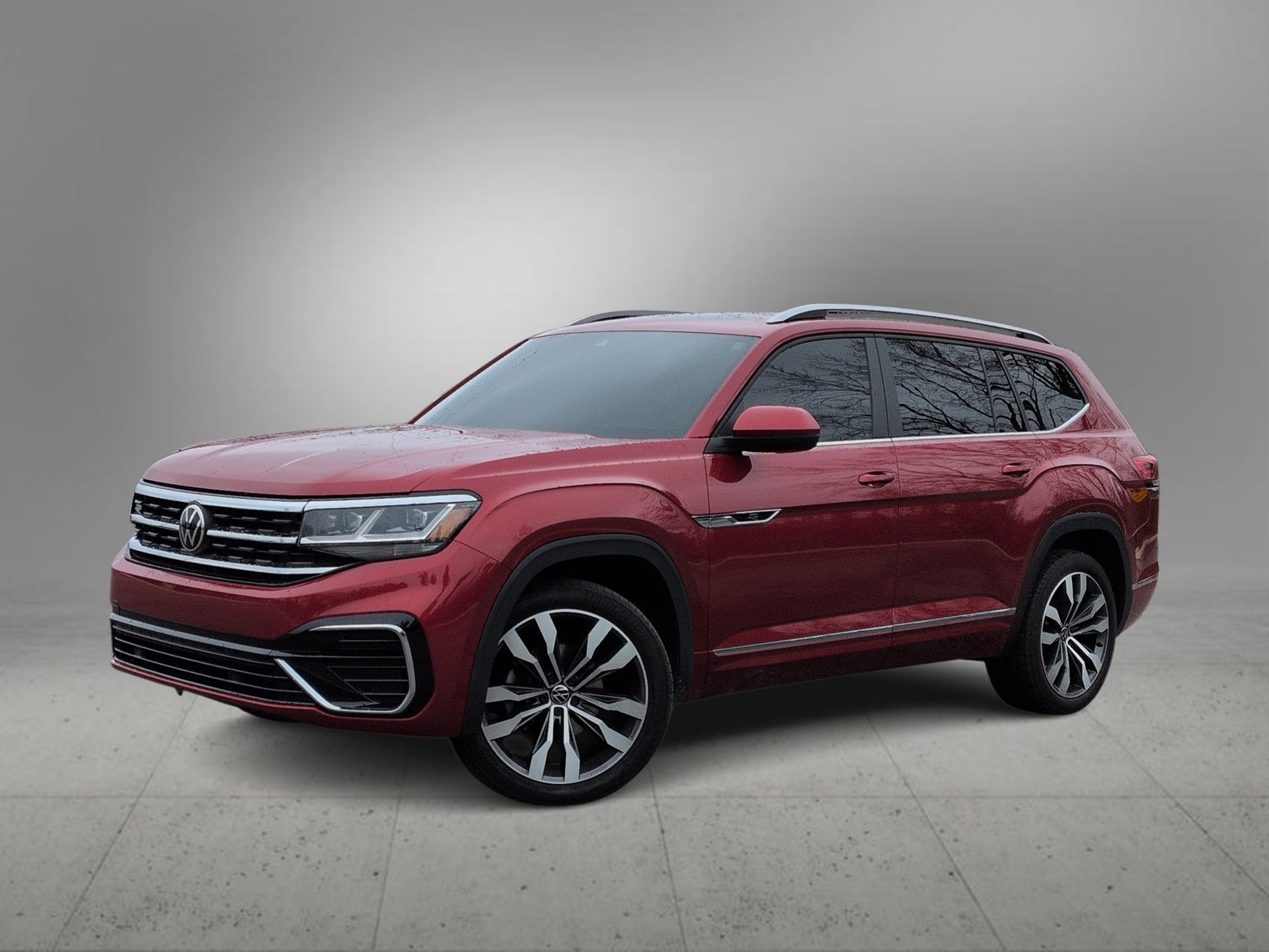 Aurora Red Metallic 2021 Volkswagen Atlas V6 SEL R-Line 4Motion SUV / Crossover All-Wheel Drive 8-Speed Automatic