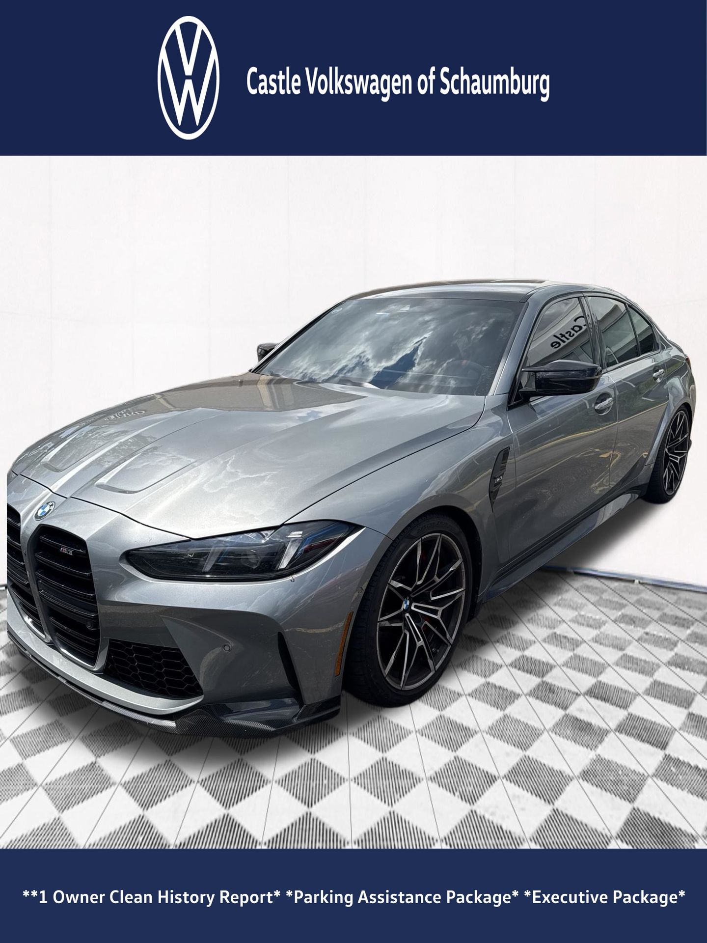 Skyscraper Gray Metallic 2025 BMW M3 RWD Sedan Rear-Wheel Drive 6-Speed Manual