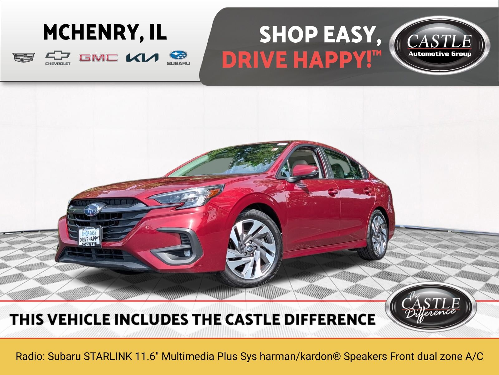 Crimson Red Pearl 2024 Subaru Legacy Sedan All-Wheel Drive Continuously Variable Transmission