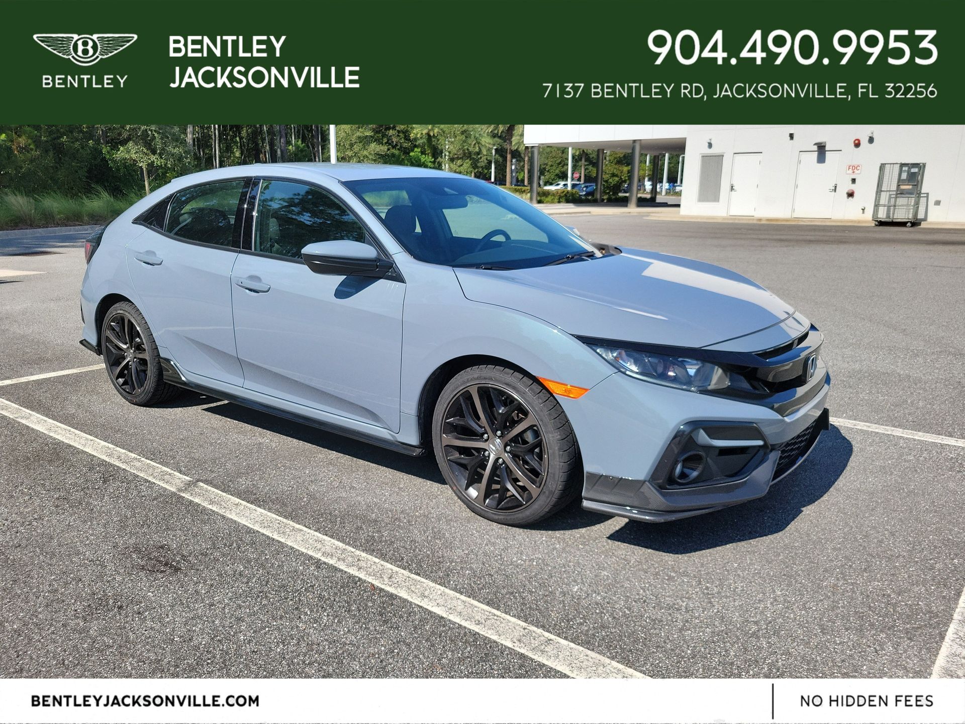 Gray 2021 Honda Civic Hatchback Hatchback Front-Wheel Drive Automatic