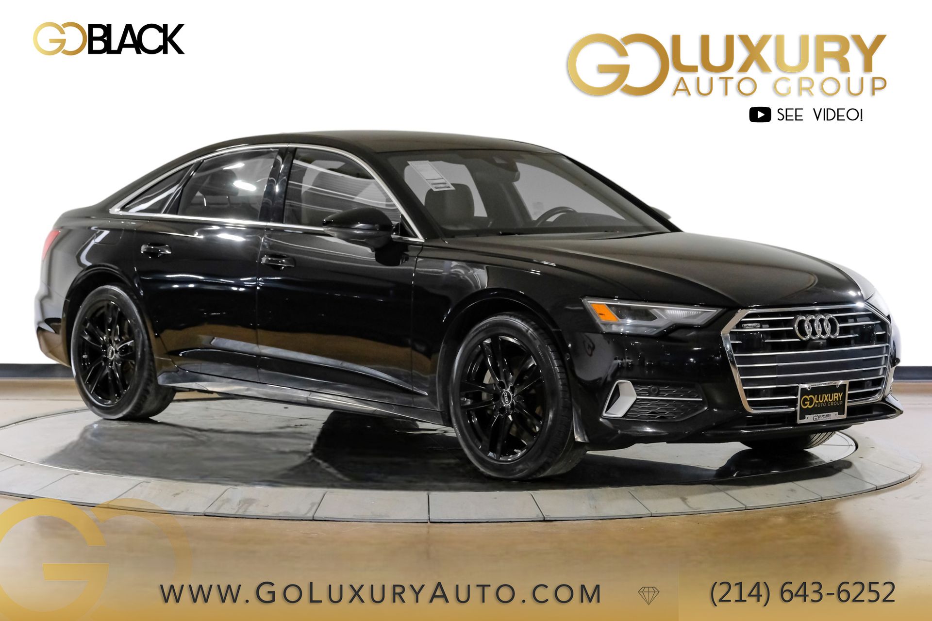 Black Metallic 2023 Audi A6 quattro Premium 45 TFSI Sedan All-Wheel Drive 7-Speed Automatic