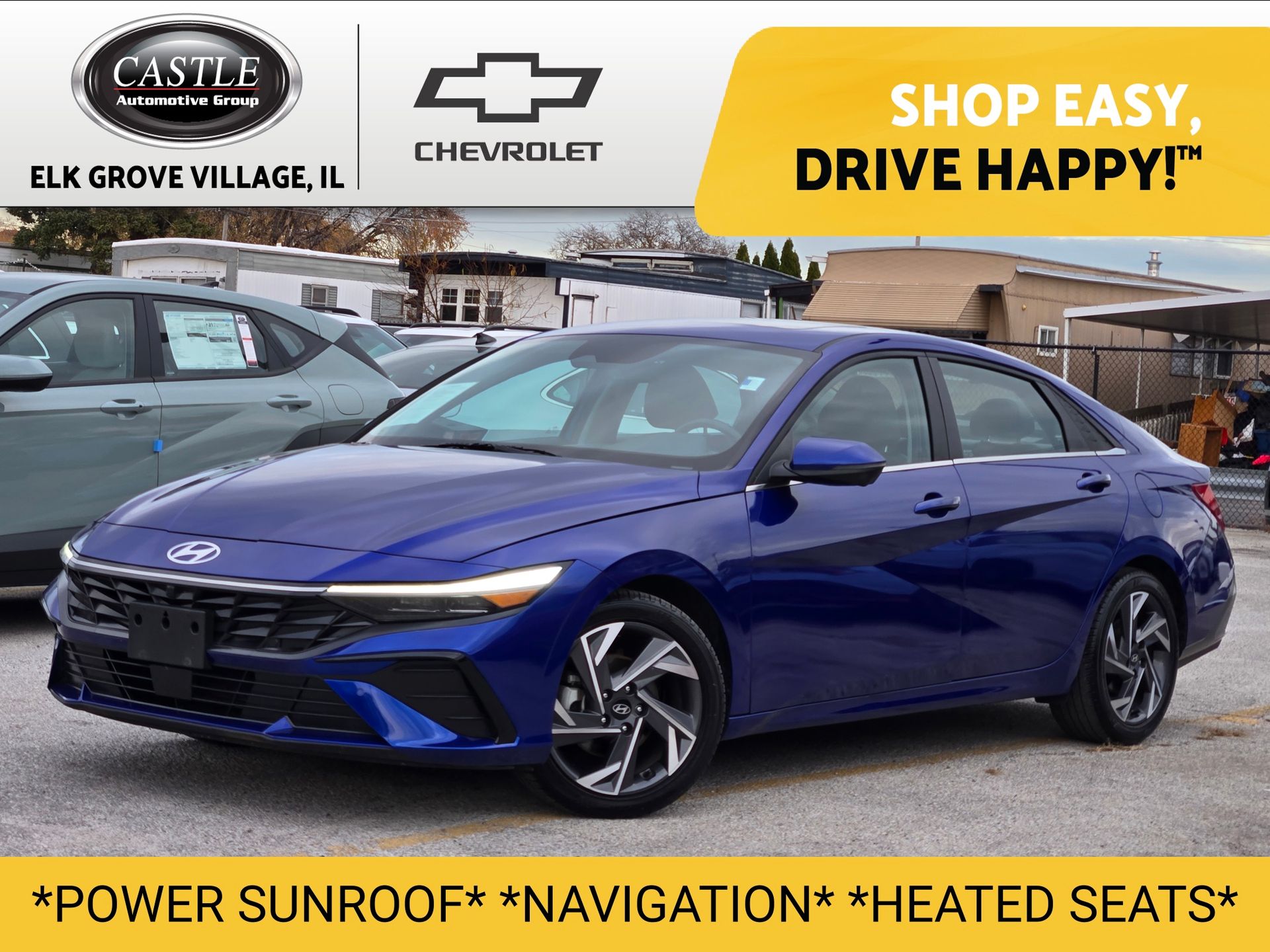 Intense Blue 2024 Hyundai Elantra Sedan Front-Wheel Drive Continuously Variable Transmission