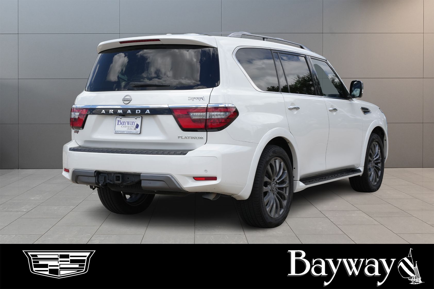 2023 Nissan Armada Platinum White at DeMontrond Ford