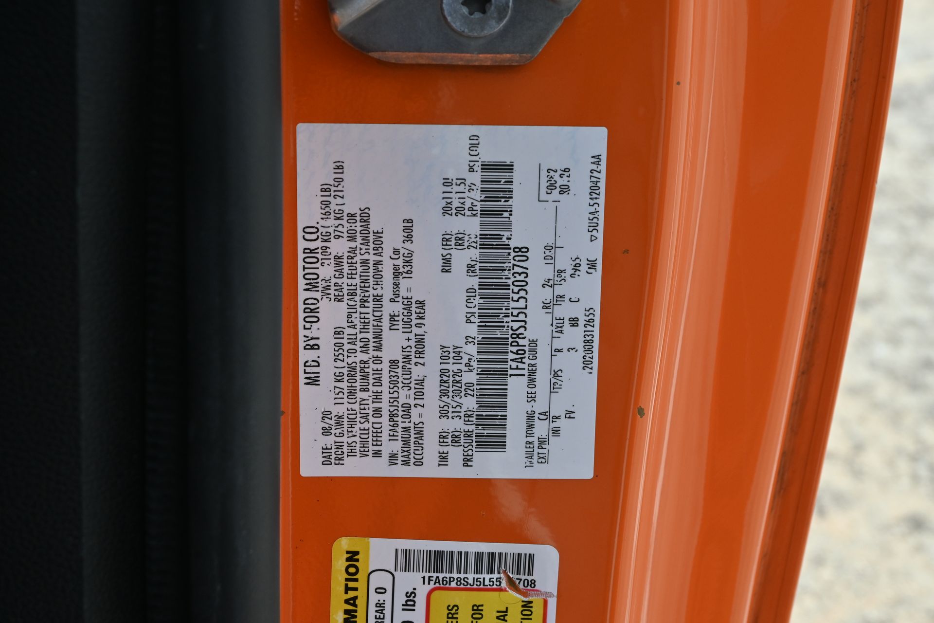 2020 Ford Mustang Shelby GT500 Orange at Emmons Autoplex