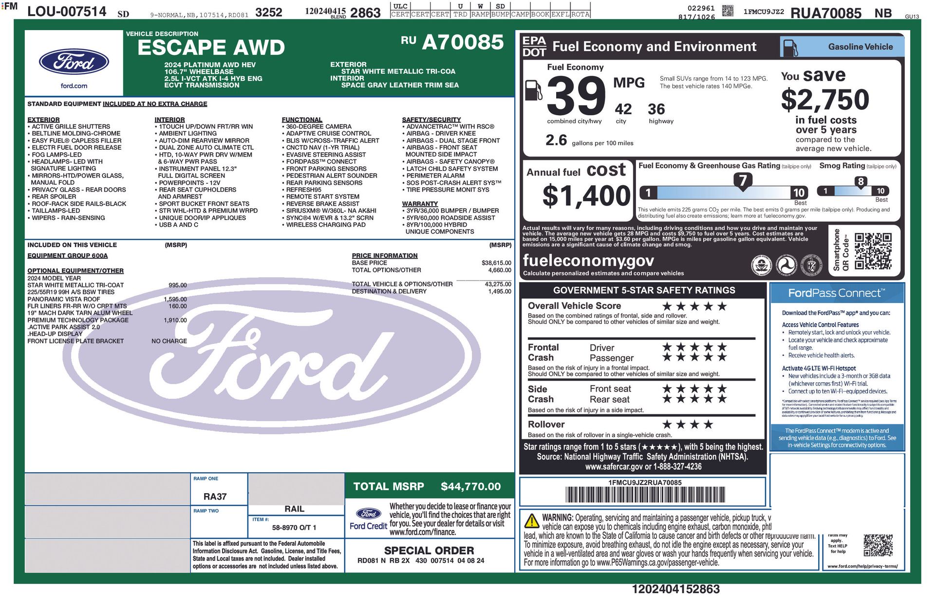 2024 FORD ESCAPE - Image 3