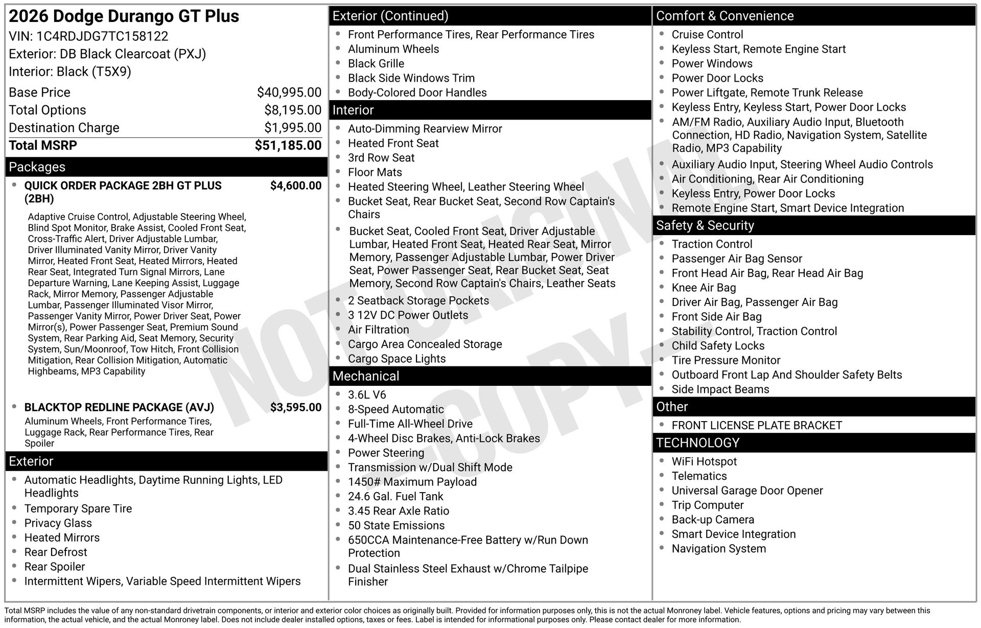 2026 DODGE DURANGO - Image 1