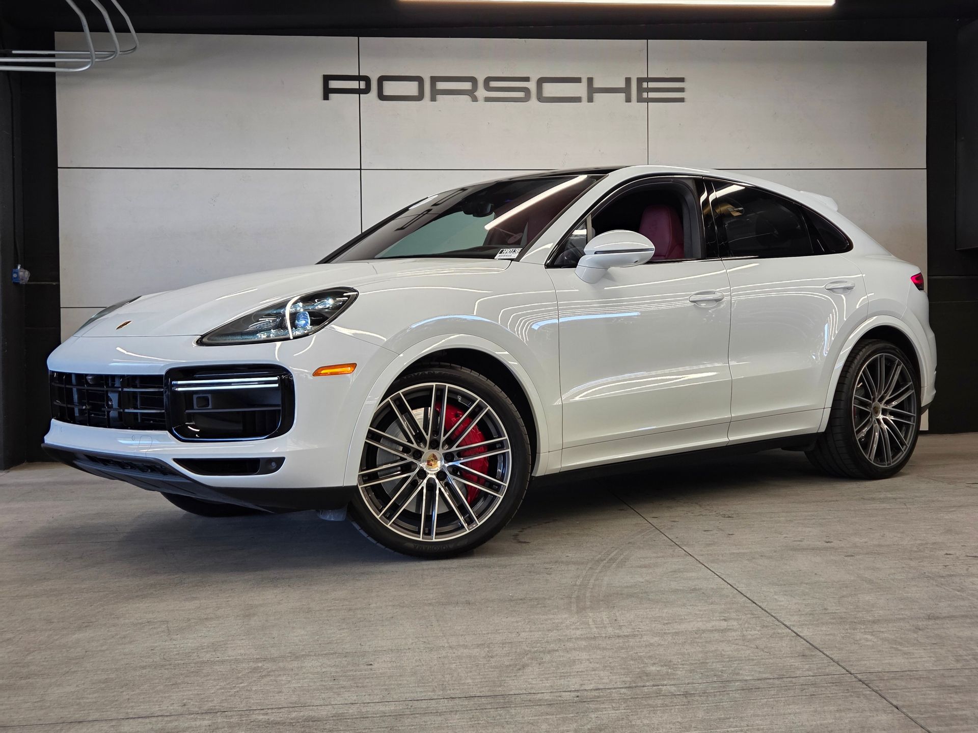 Carrara White Metallic 2023 Porsche Cayenne Coupe Turbo AWD Coupe All-Wheel Drive 8-Speed Automatic