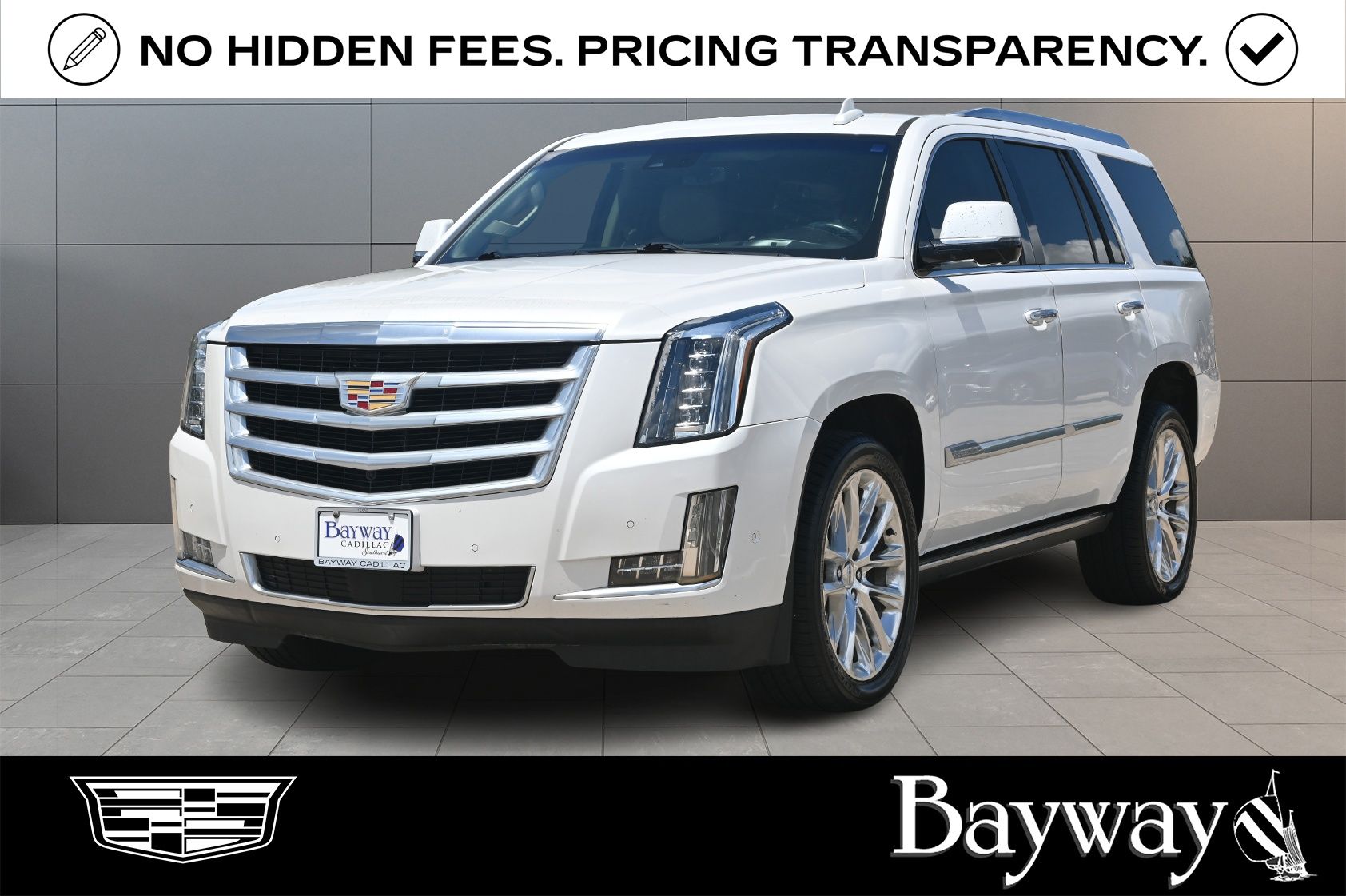 Crystal White Tricoat 2018 Cadillac Escalade SUV / Crossover Rear-Wheel Drive