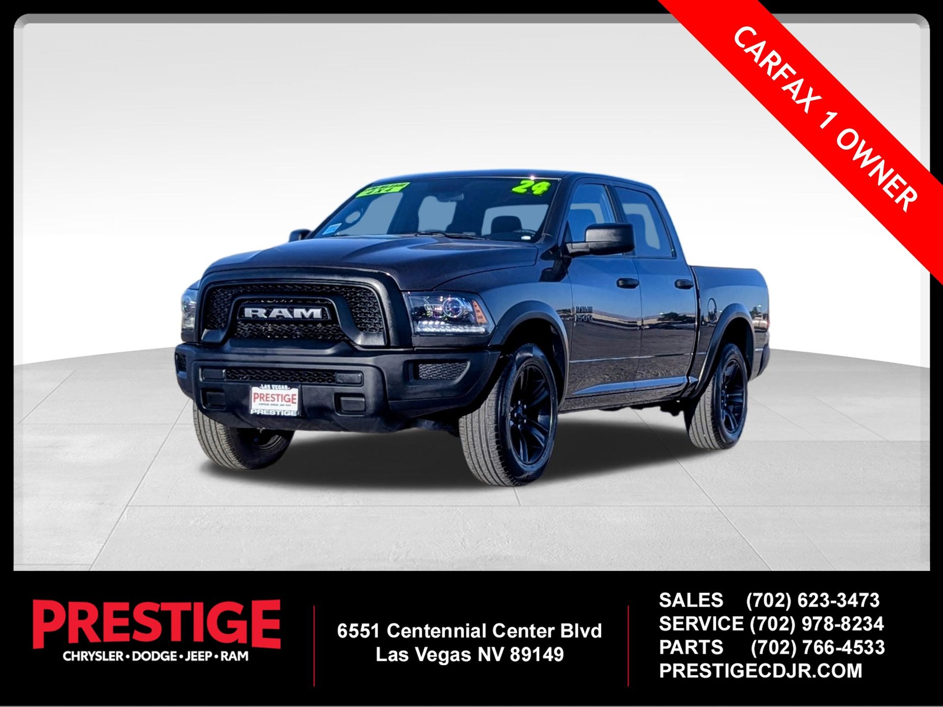 Gray (Granite Crystal Metallic Clearcoat) 2024 RAM 1500 Classic Warlock Crew Cab RWD Pickup Truck 4X2 8-Speed Automatic