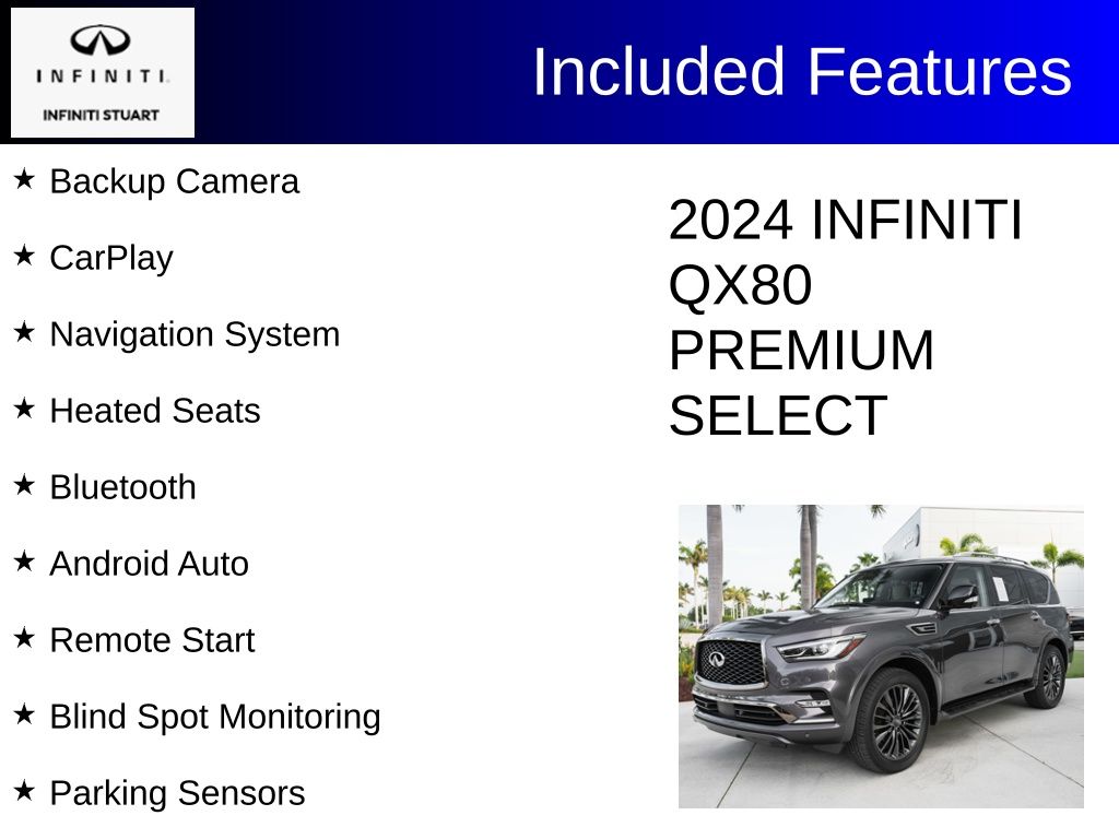 used 2024 INFINITI QX80 car, priced at $48,900