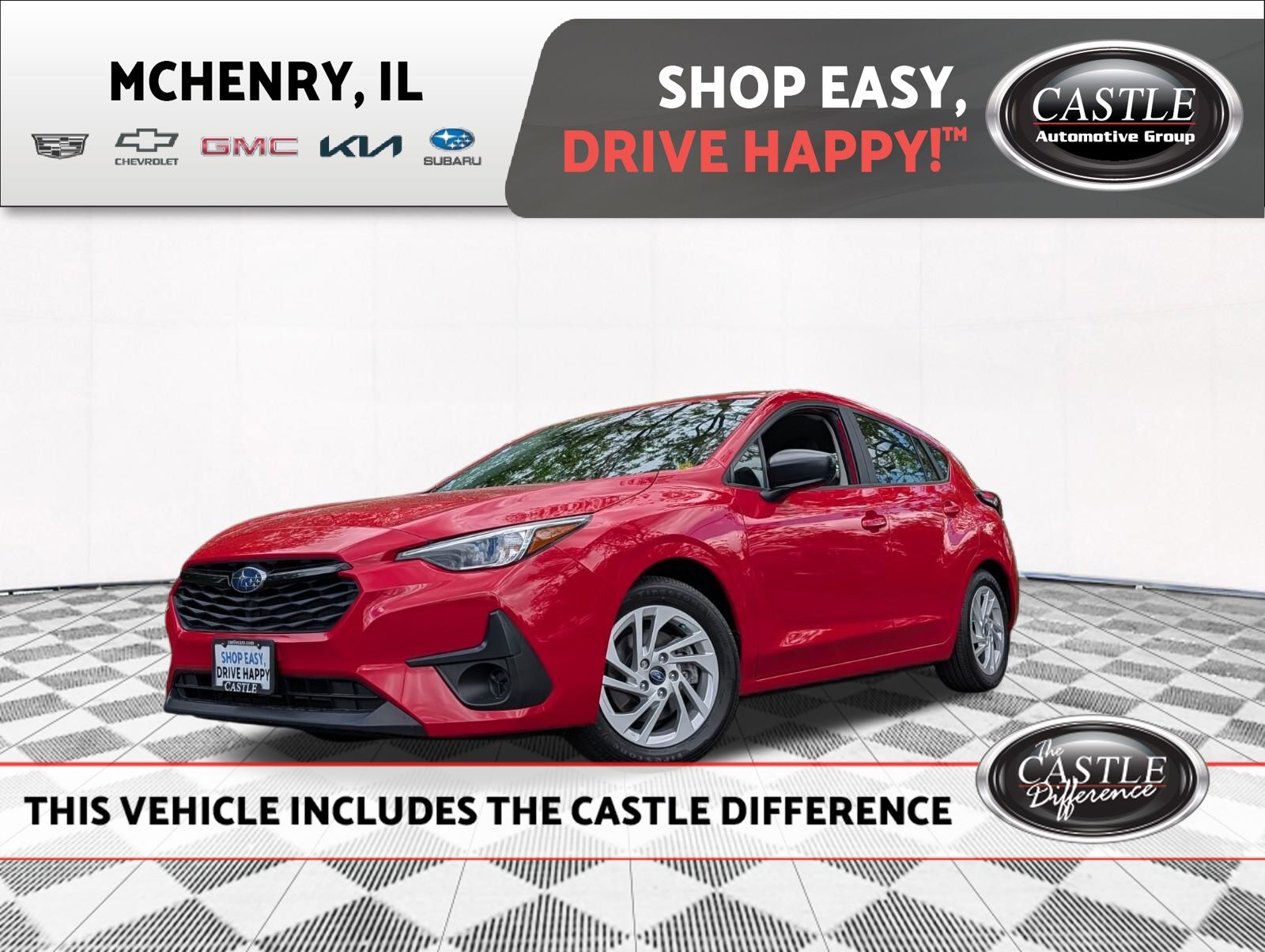Pure Red 2024 Subaru Impreza Wagon All-Wheel Drive Continuously Variable Transmission