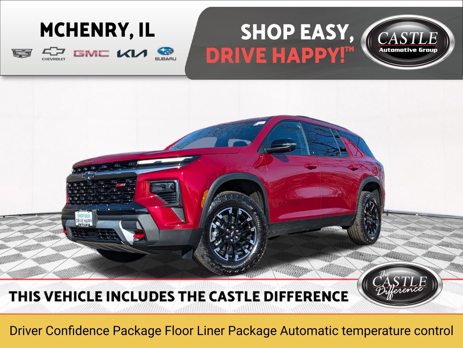 Radiant Red Tintcoat 2026 Chevrolet Traverse SUV / Crossover Four-Wheel Drive 8-Speed Automatic