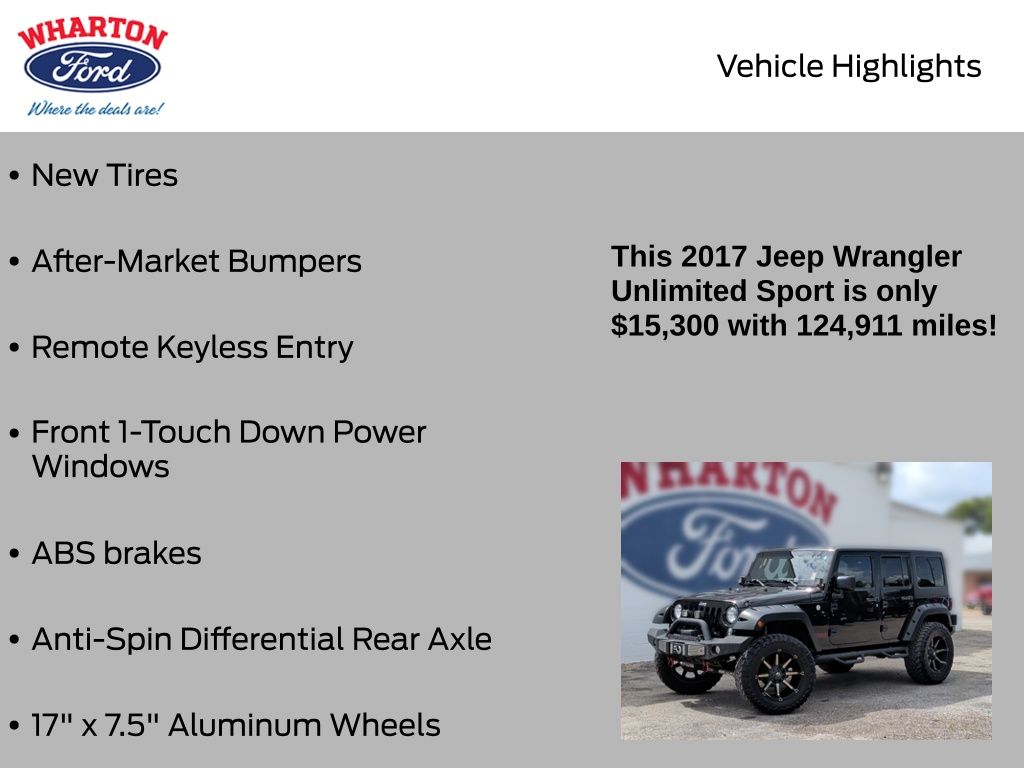 2017 Jeep Wrangler Unlimited Sport - 5