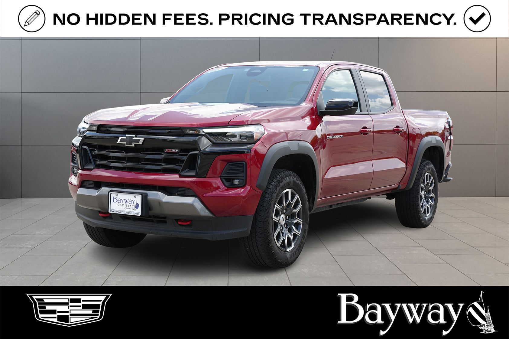 Radiant Red Tintcoat 2024 Chevrolet Colorado Pickup Truck Four-Wheel Drive 8-Speed Automatic