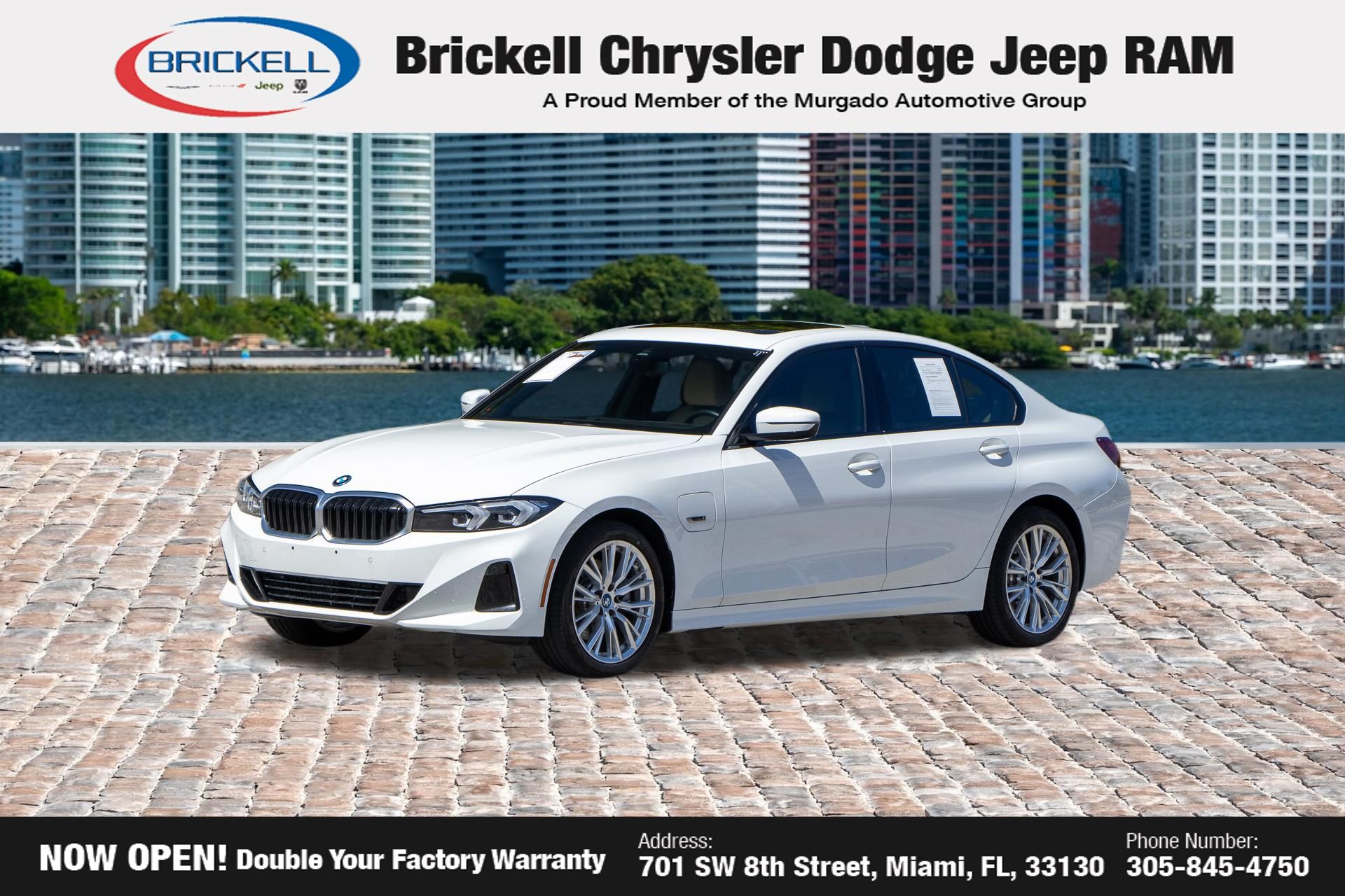 Alpine White 2023 BMW 3 Series 330e Hybrid Plug-in RWD Sedan Rear-Wheel Drive 8-Speed Automatic