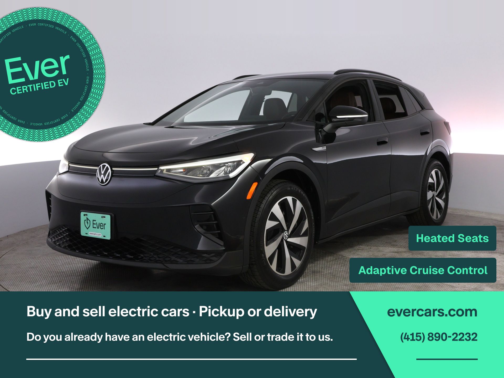 Deep Black 2023 Volkswagen ID.4 Pro RWD SUV / Crossover Rear-Wheel Drive Automatic