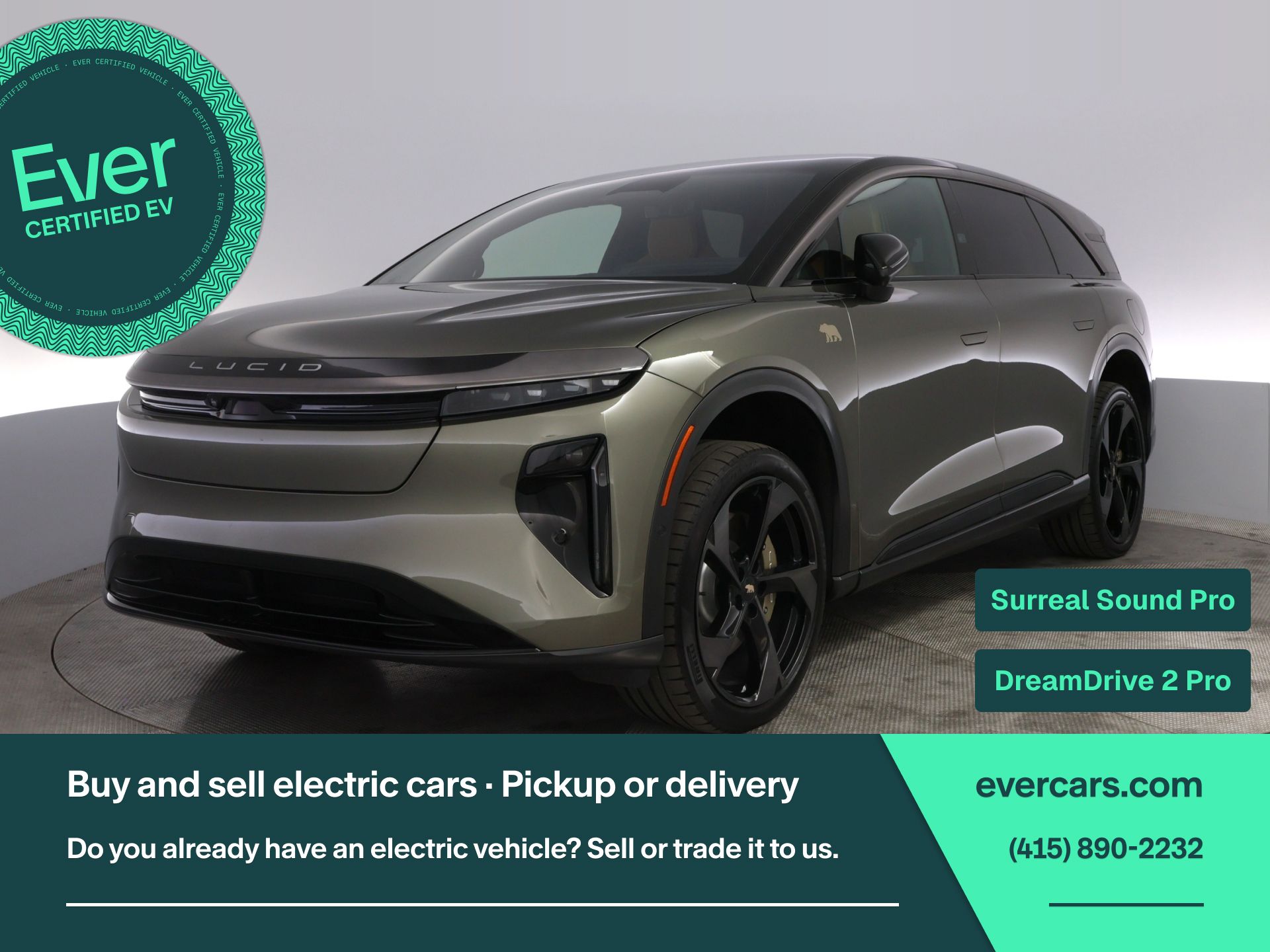 Green 2026 Lucid Gravity Dream Edition AWD SUV / Crossover All-Wheel Drive 1-Speed Automatic