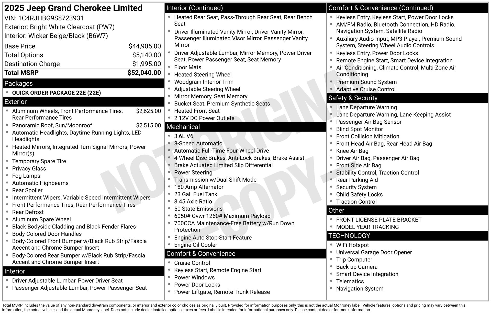 2025 JEEP GRAND CHEROKEE - Image 3