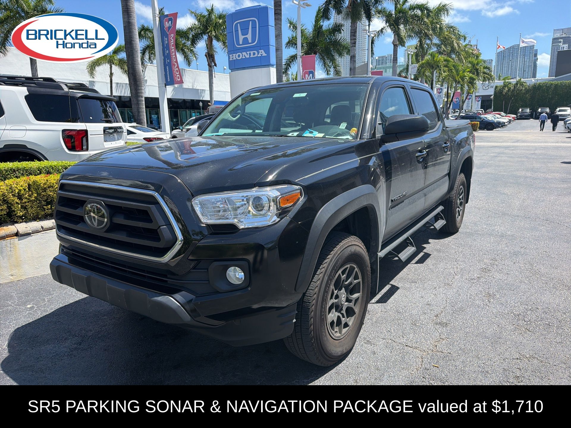 Black 2023 Toyota Tacoma SR5 V6 Double Cab RWD Pickup Truck 4X2 6-Speed Automatic