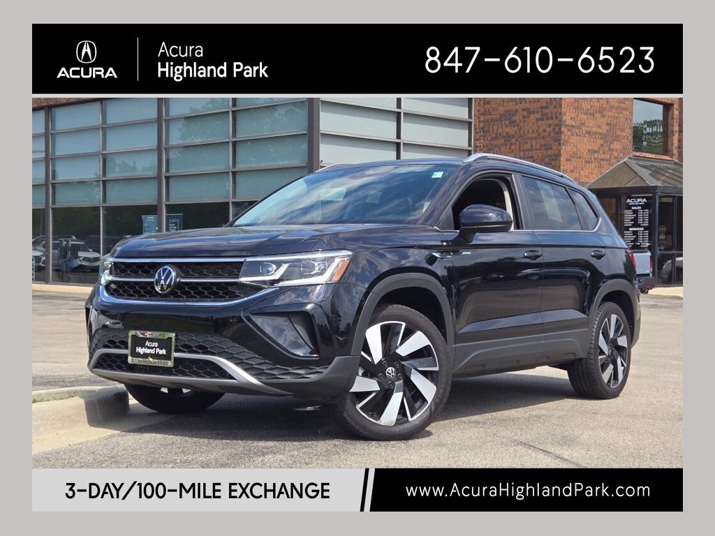 Deep Black Pearl 2023 Volkswagen Taos SUV / Crossover All-Wheel Drive 7-Speed Dual Clutch
