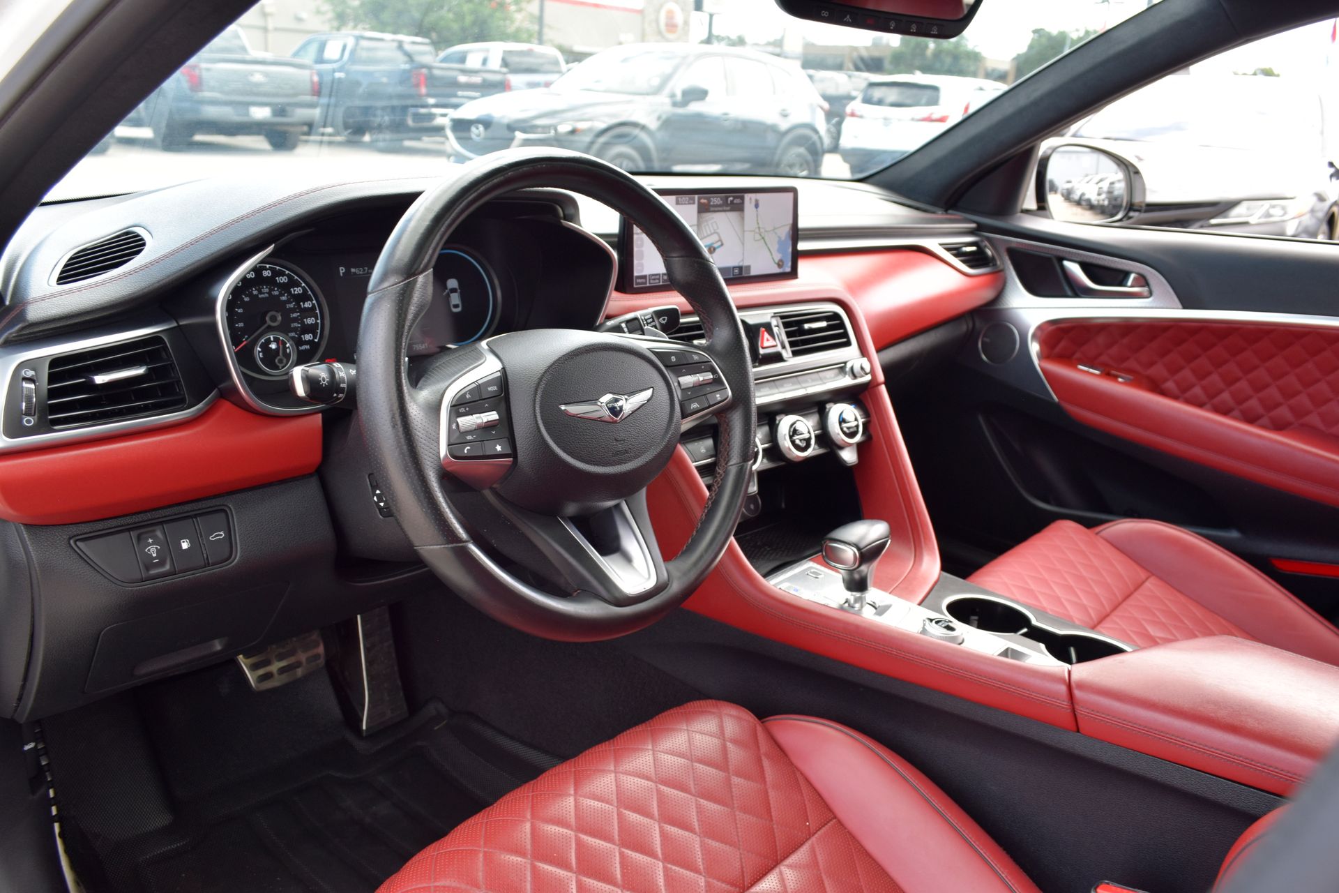 2022 Genesis G70 3.3T Launch Edition White at Central Houston Nissan
