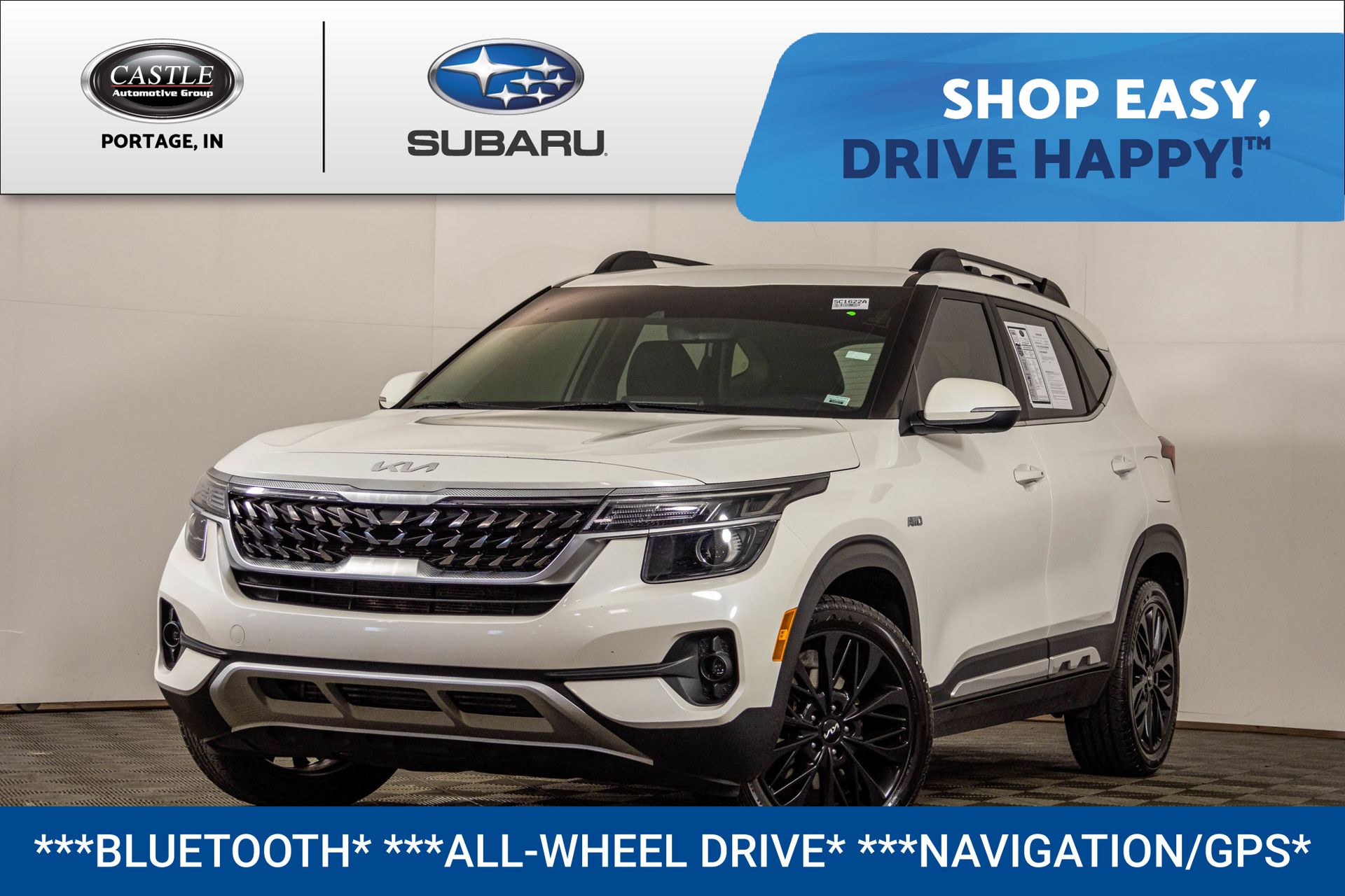 Snow White Pearl 2022 Kia Seltos SUV / Crossover All-Wheel Drive 7-Speed Automatic
