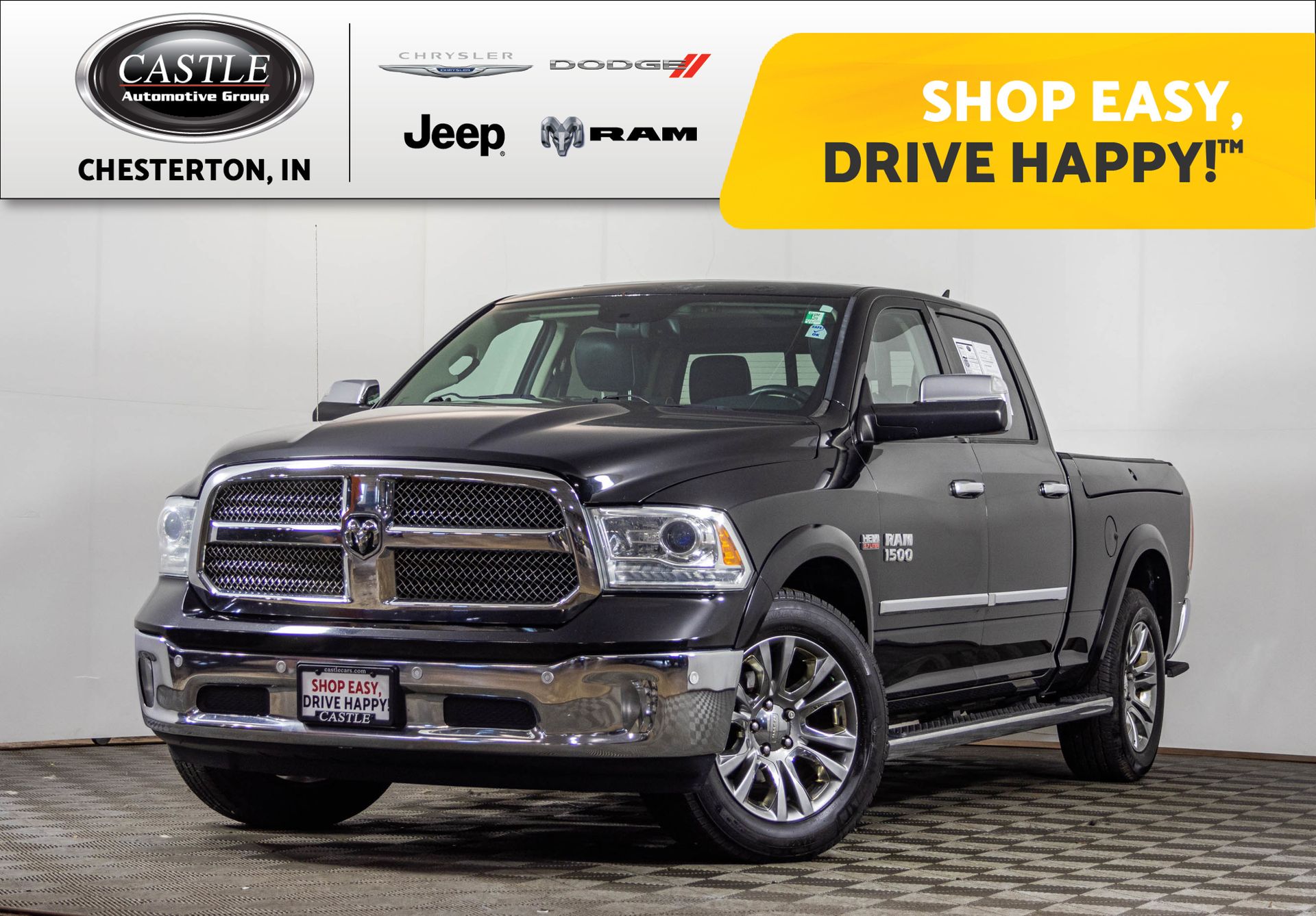 Black Clearcoat 2014 RAM 1500 Pickup Truck Four-Wheel Drive 8-Speed Automatic