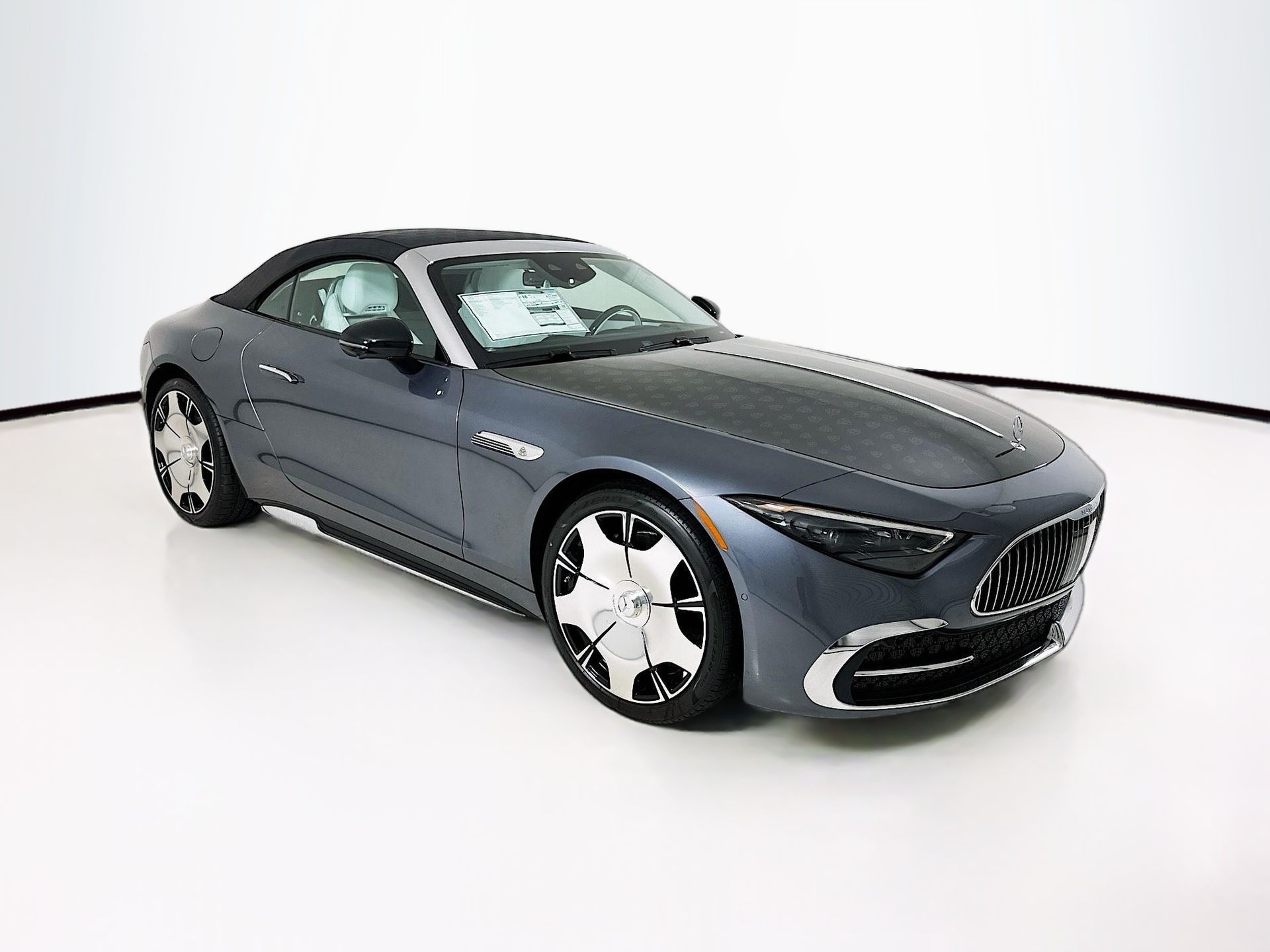 Gray (MANUFAKTUR Flint Grey Met) 2026 Mercedes-Benz SL-Class Mercedes-Maybach SL 680 Monogram Series 4MATIC Convertible All-Wheel Drive 9-Speed Automatic