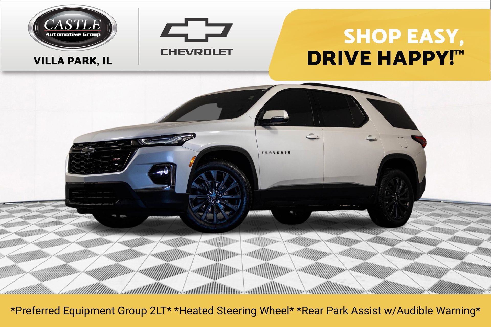 White (Iridescent Pearl Tricoat) 2022 Chevrolet Traverse SUV / Crossover Front-Wheel Drive 9-Speed Automatic