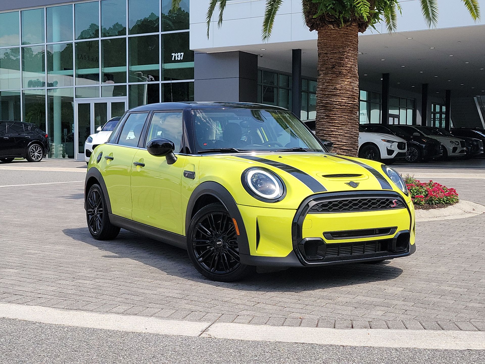 Yellow 2024 MINI Cooper Hatchback Front-Wheel Drive 7-Speed Automatic