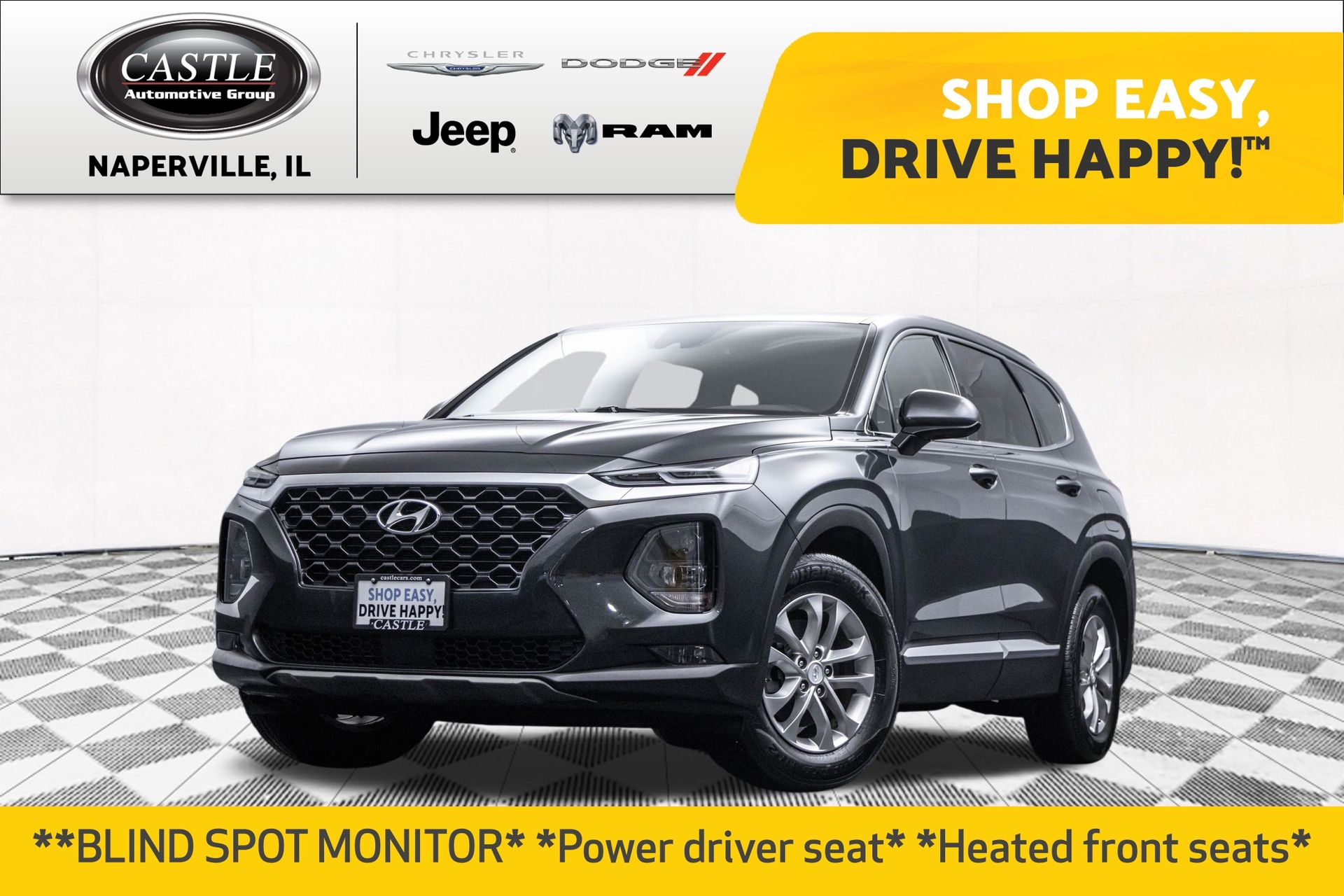 Portofino Gray 2020 Hyundai Santa Fe 2.4L SEL AWD SUV / Crossover All-Wheel Drive 8-Speed Automatic