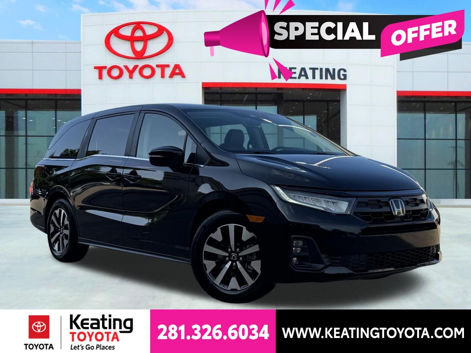 Black 2026 Honda Odyssey Minivan Front-Wheel Drive Automatic