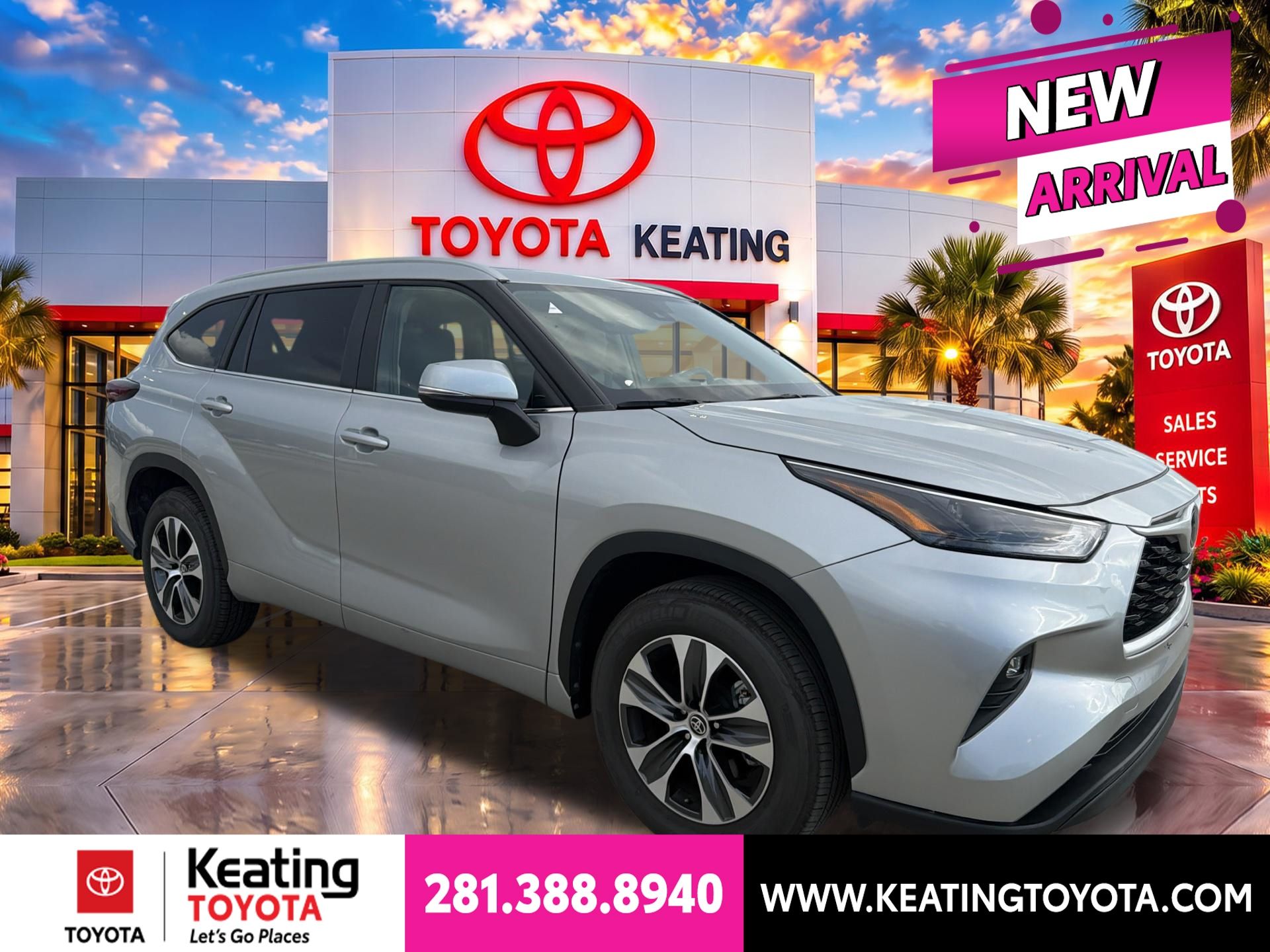Celestial Silver Metallic 2025 Toyota Highlander SUV / Crossover Front-Wheel Drive 8-Speed Automatic