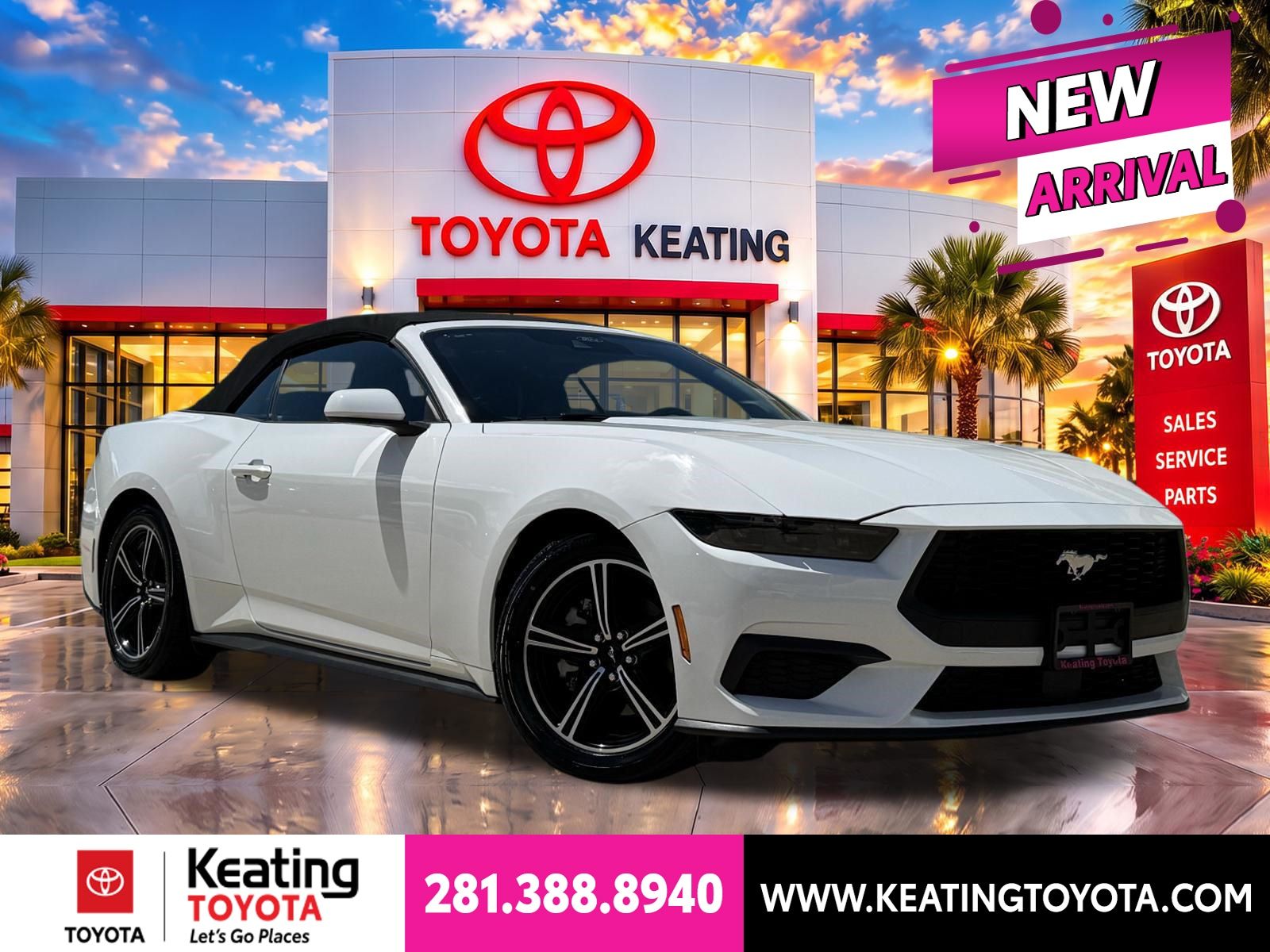Oxford White 2025 Ford Mustang Convertible Rear-Wheel Drive Automatic