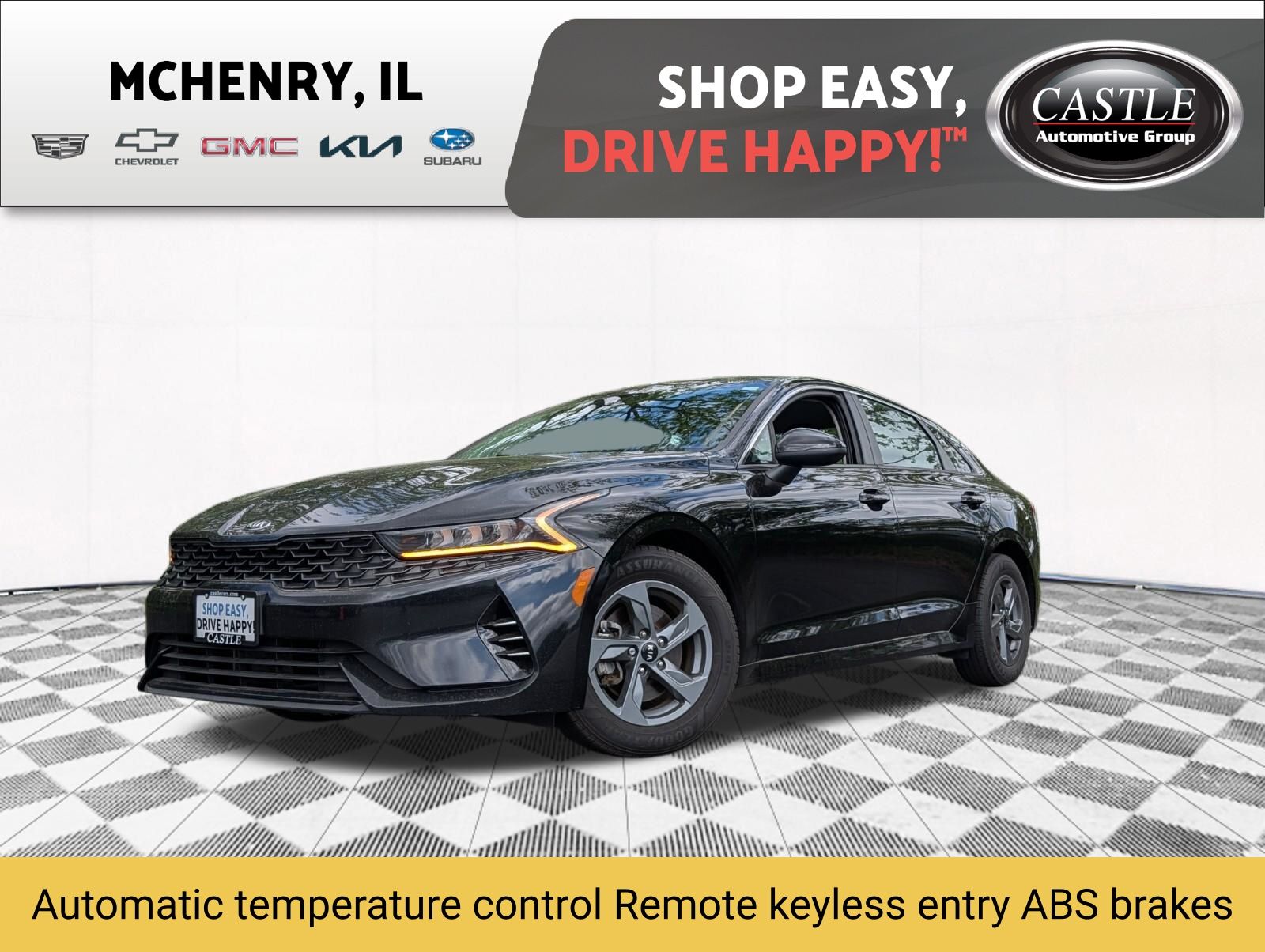 Ebony Black 2021 Kia K5 LX FWD Sedan Front-Wheel Drive 8-Speed Automatic