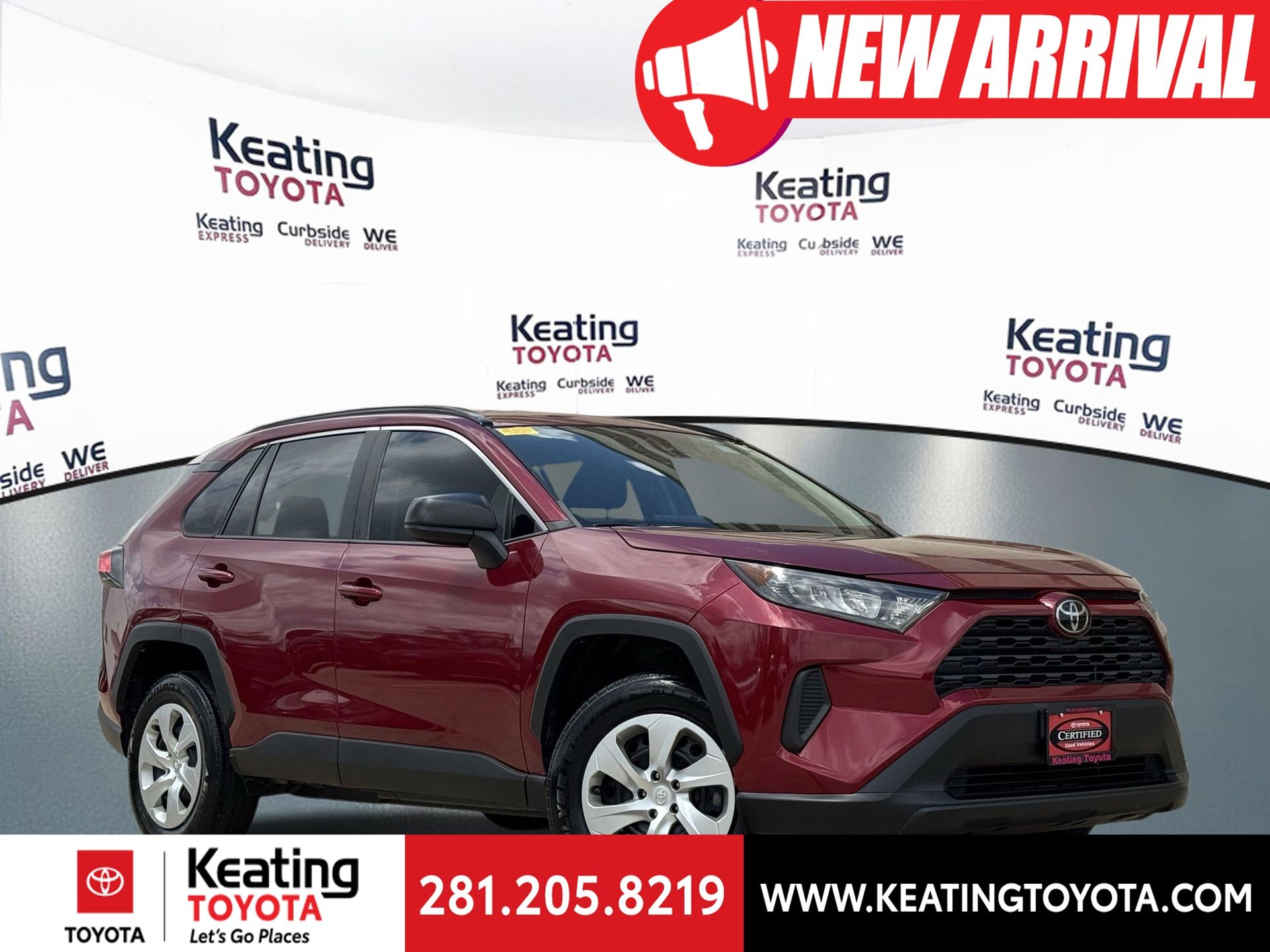 Red (Ruby Flare Pearl) 2021 Toyota RAV4 LE FWD SUV / Crossover Front-Wheel Drive 8-Speed Automatic