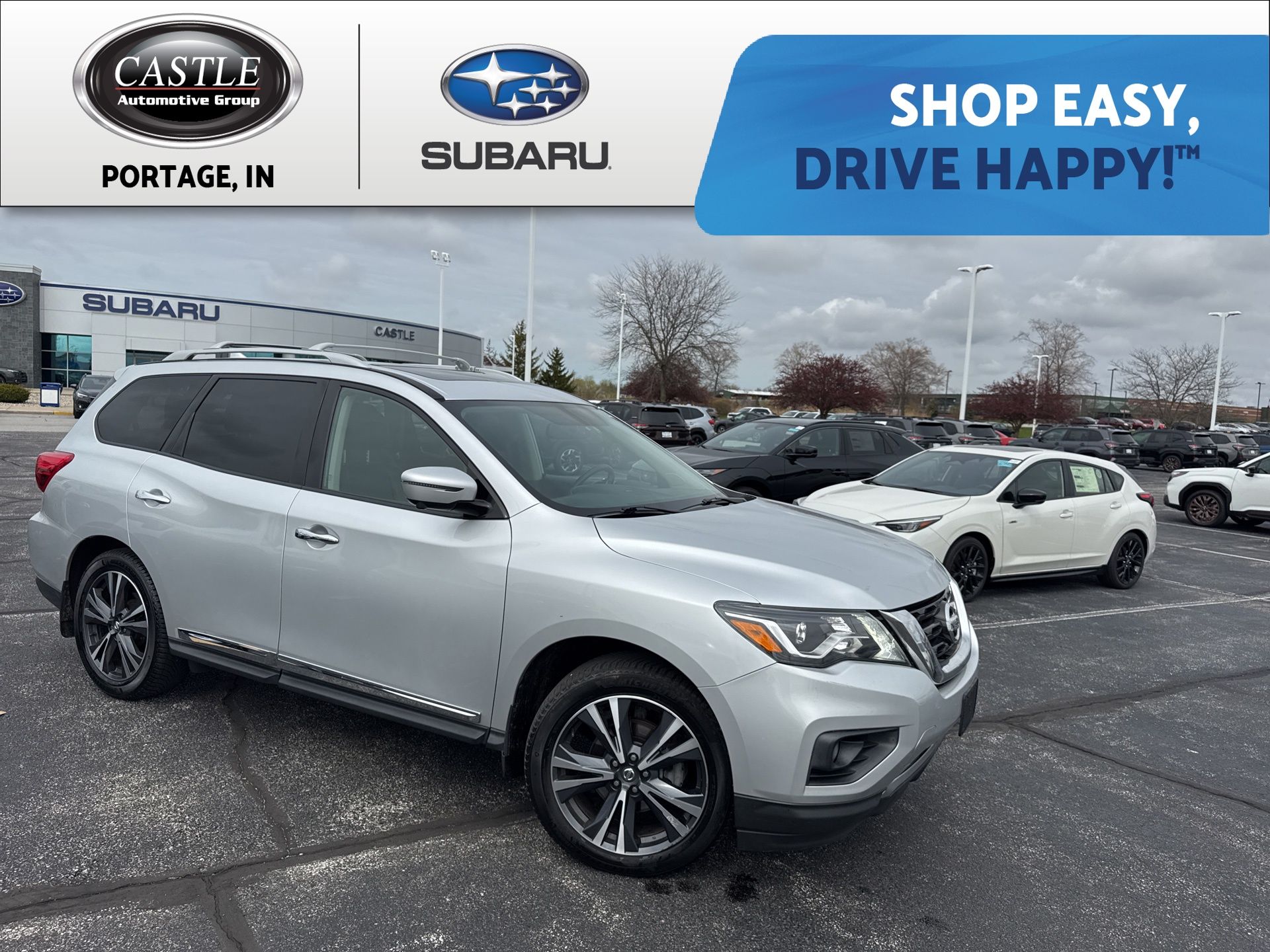 Brilliant Silver Metallic 2019 Nissan Pathfinder Platinum 4WD SUV / Crossover Four-Wheel Drive Continuously Variable Transmission