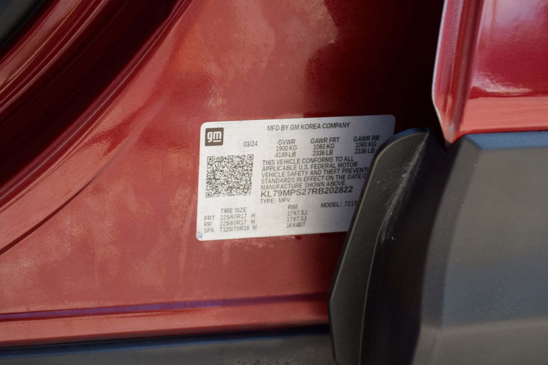 2024 Chevrolet TrailBlazer LT Red at Supreme Chevrolet of Gonzales