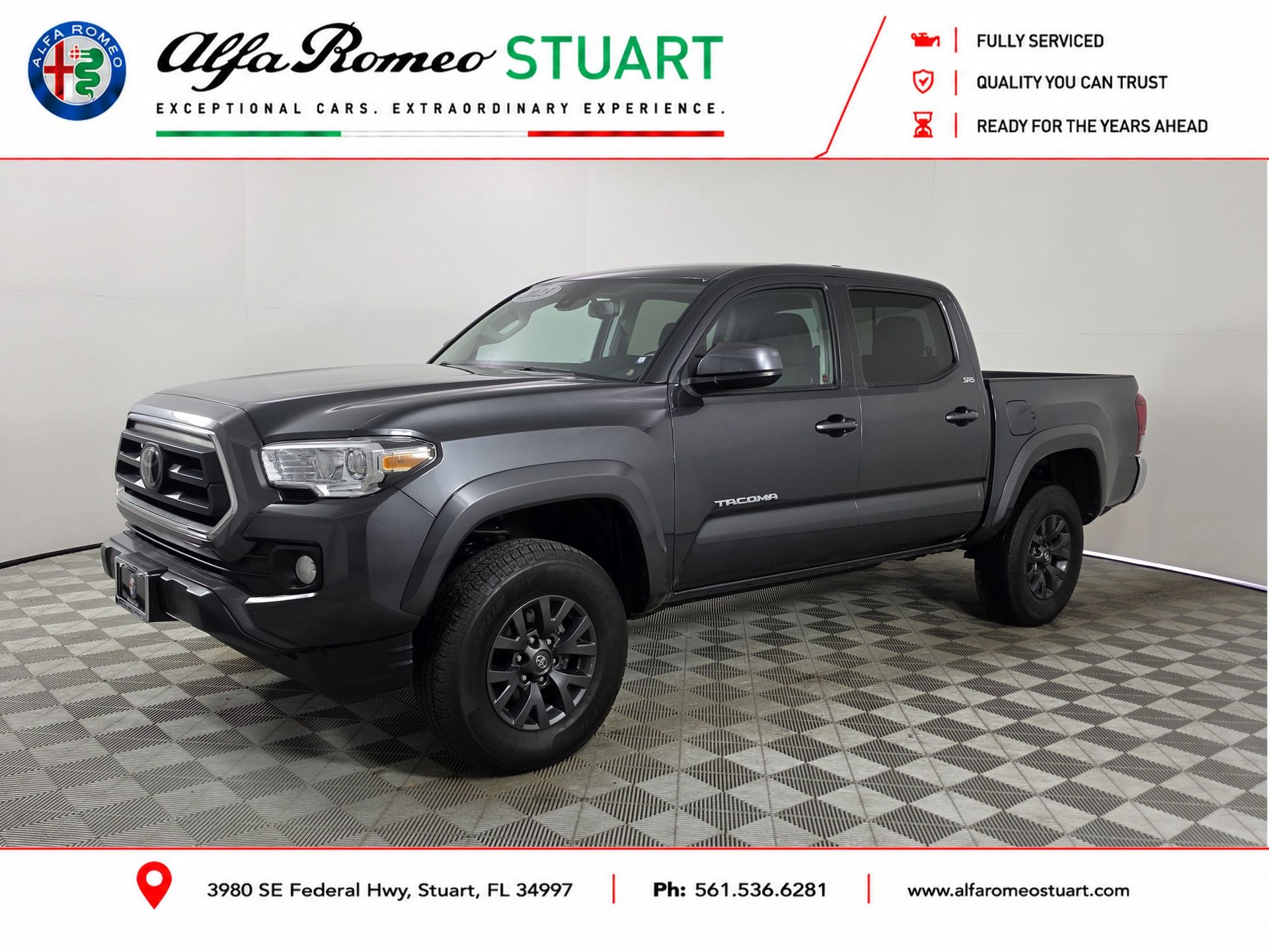 Magnetic Gray Metallic 2023 Toyota Tacoma Pickup Truck Four-Wheel Drive 6-Speed Automatic