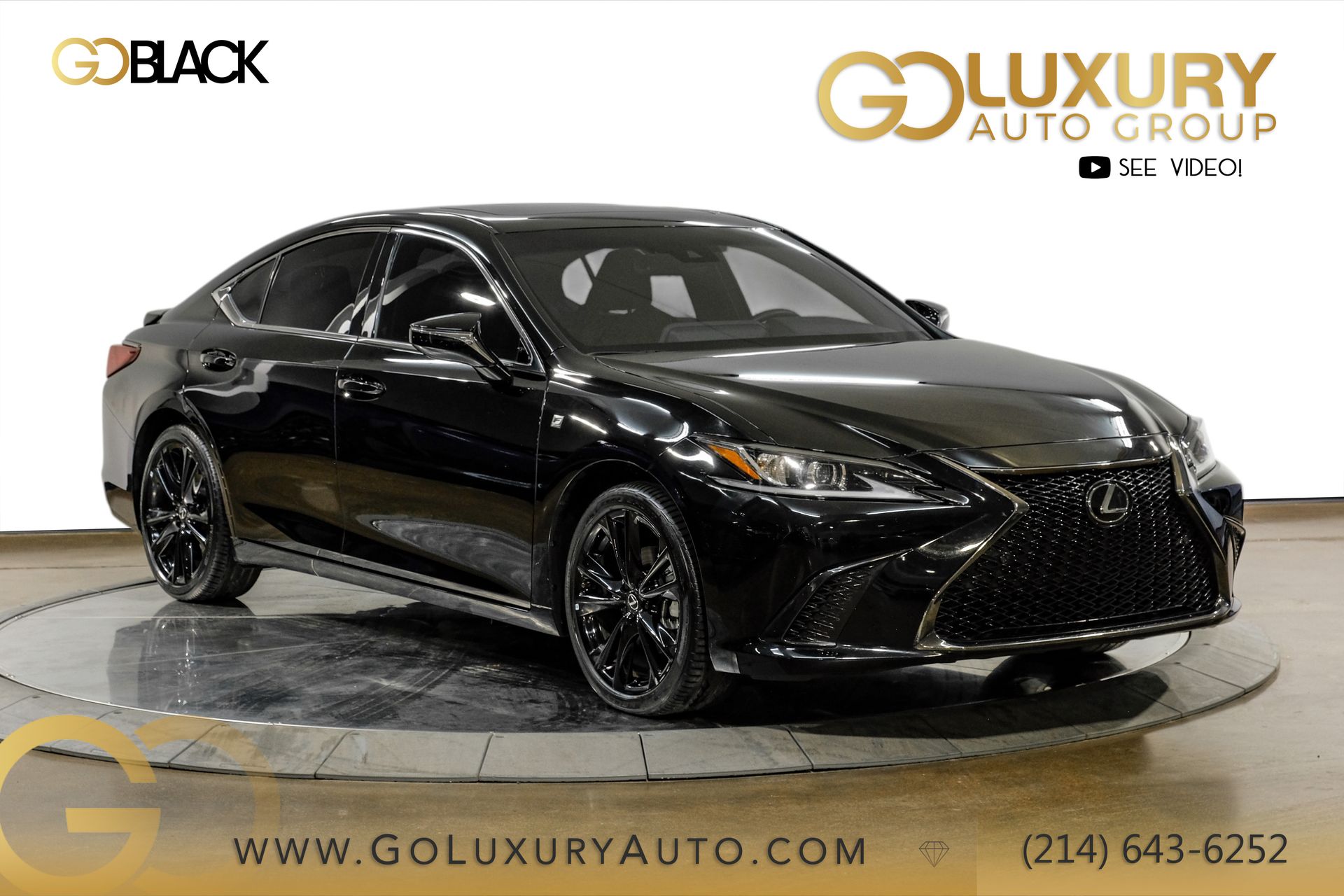 Black (Obsidian) 2024 Lexus ES Sedan 8-Speed Automatic